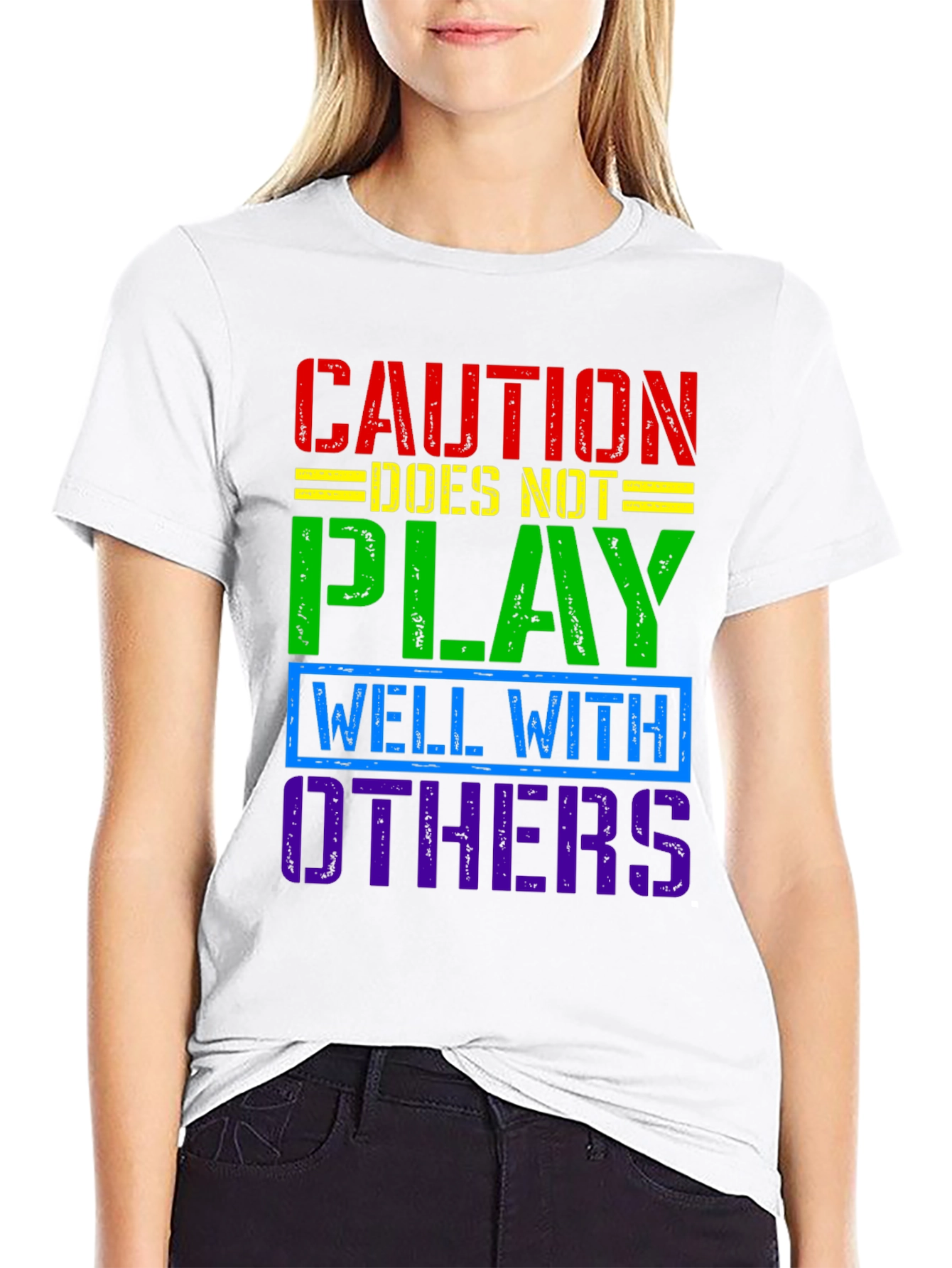 Caution Doesnt Play Well With Others T-Shirt