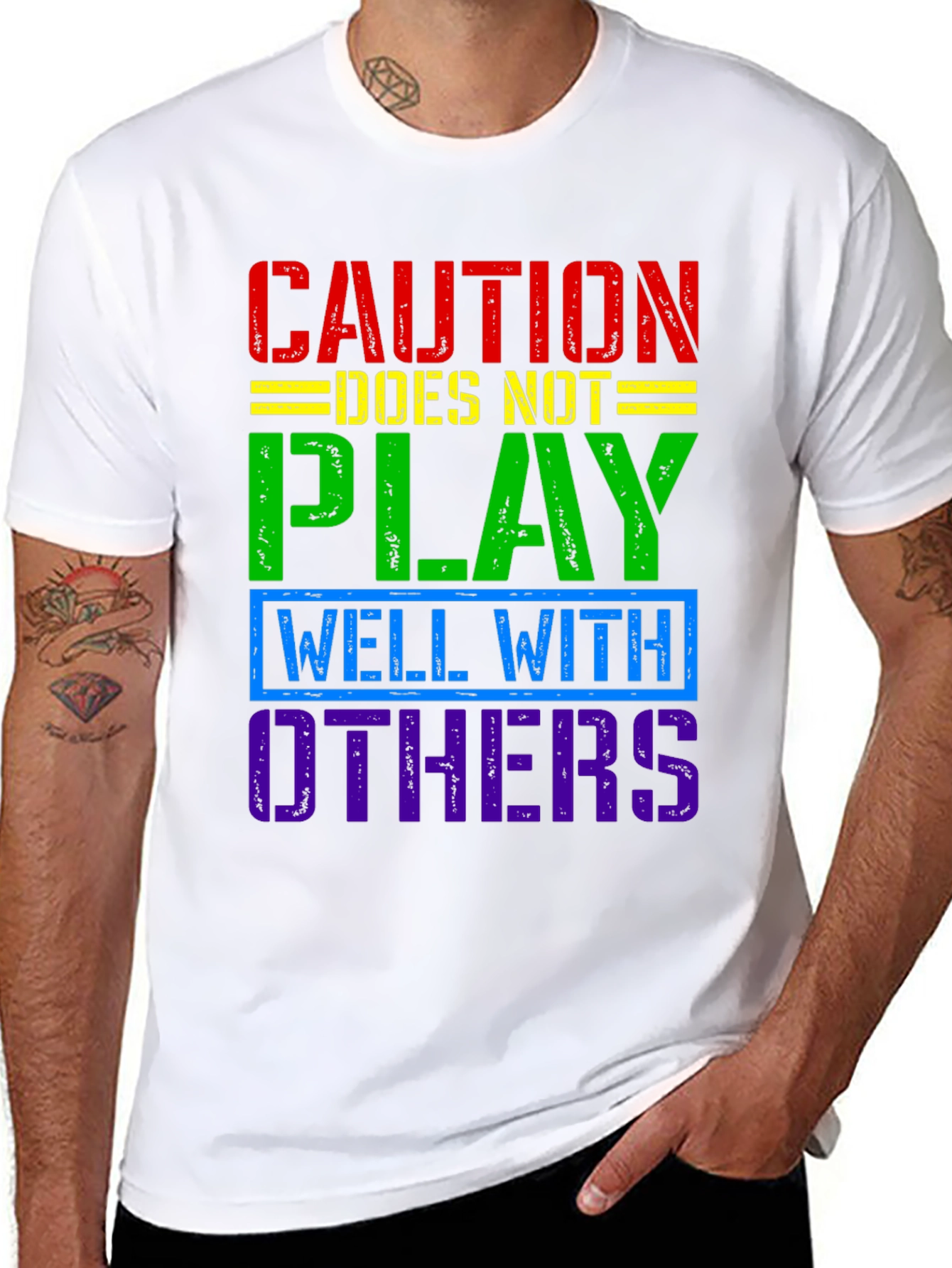 Caution Doesnt Play Well With Others T-Shirt