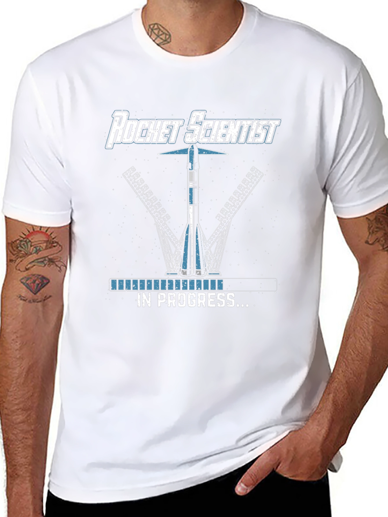 Rocket Scientist In Progress Black T-Shirt
