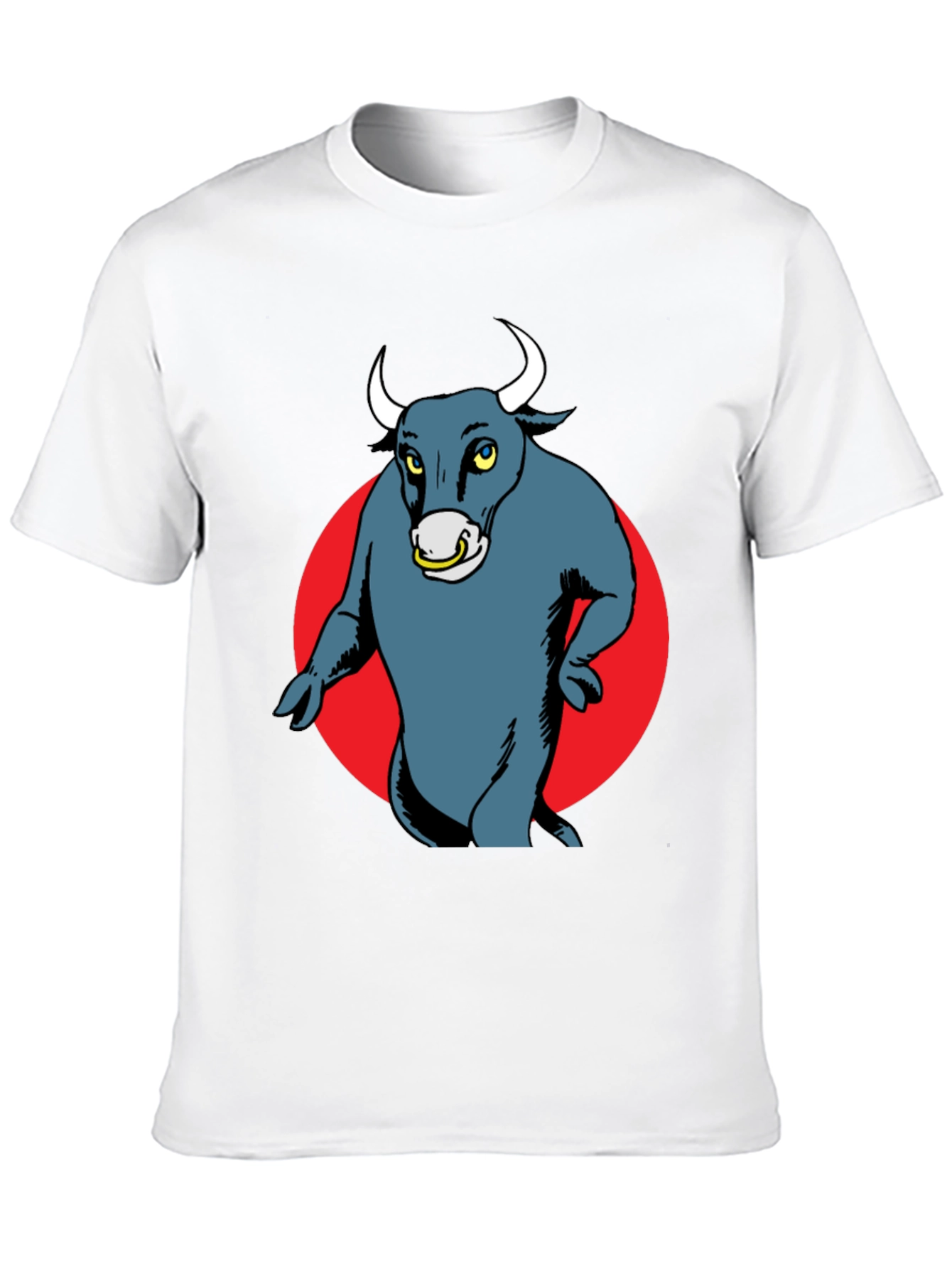 Bull Graphic Tee - Mens Black Cotton T-Shirt