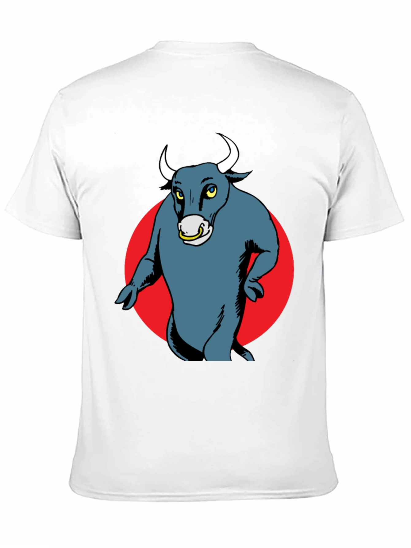 Bull Graphic Tee - Mens Black Cotton T-Shirt
