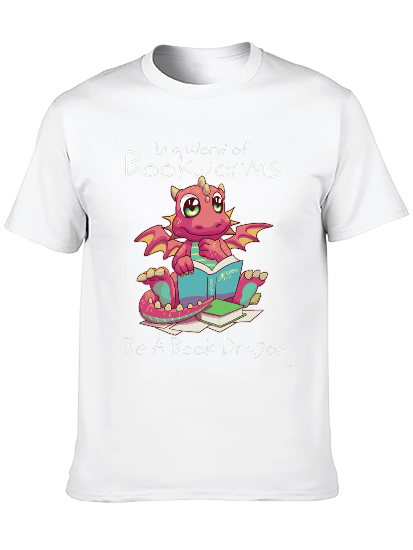 Book Dragon Graphic Tee - Reading Lovers T-Shirt