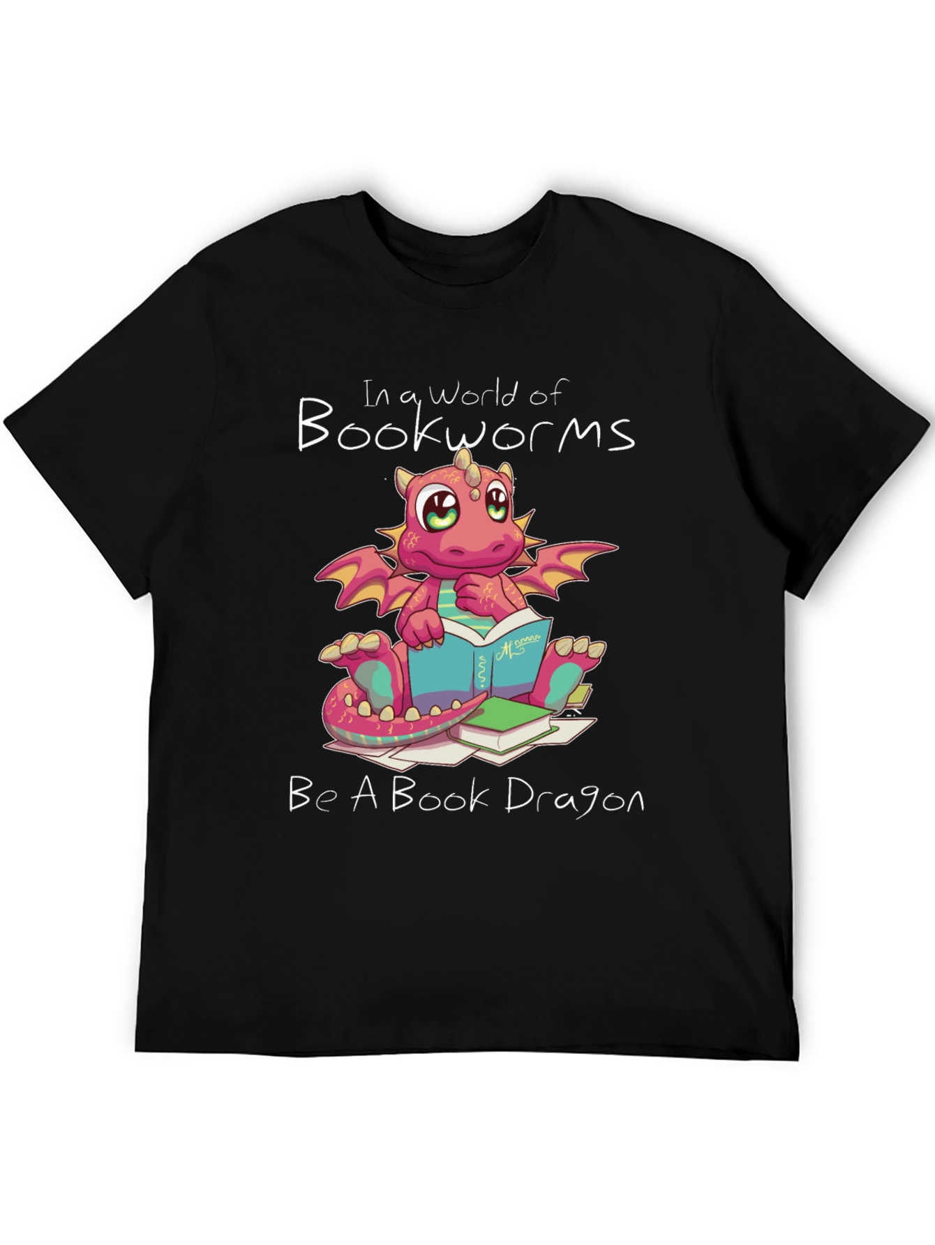 Book Dragon Graphic Tee - Reading Lovers T-Shirt