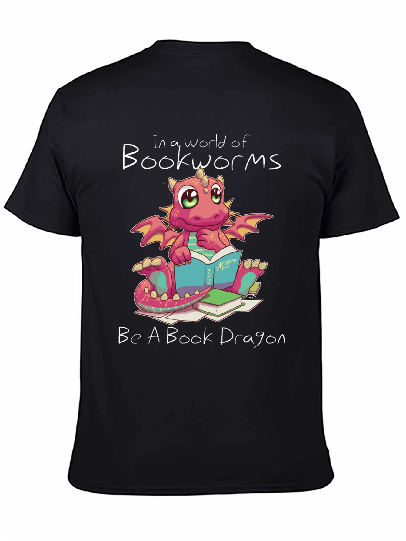 Book Dragon Graphic Tee - Reading Lovers T-Shirt