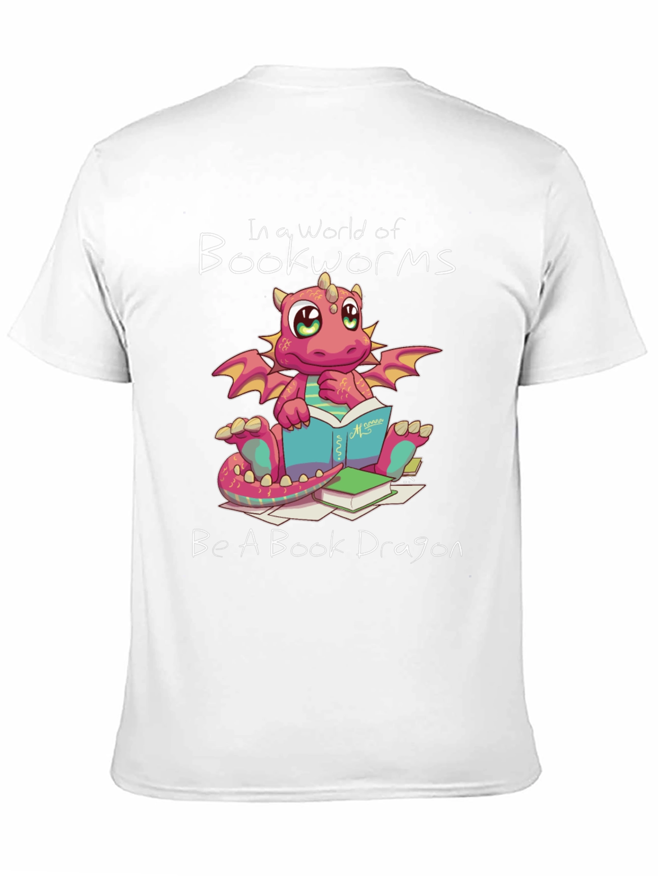 Book Dragon Graphic Tee - Reading Lovers T-Shirt