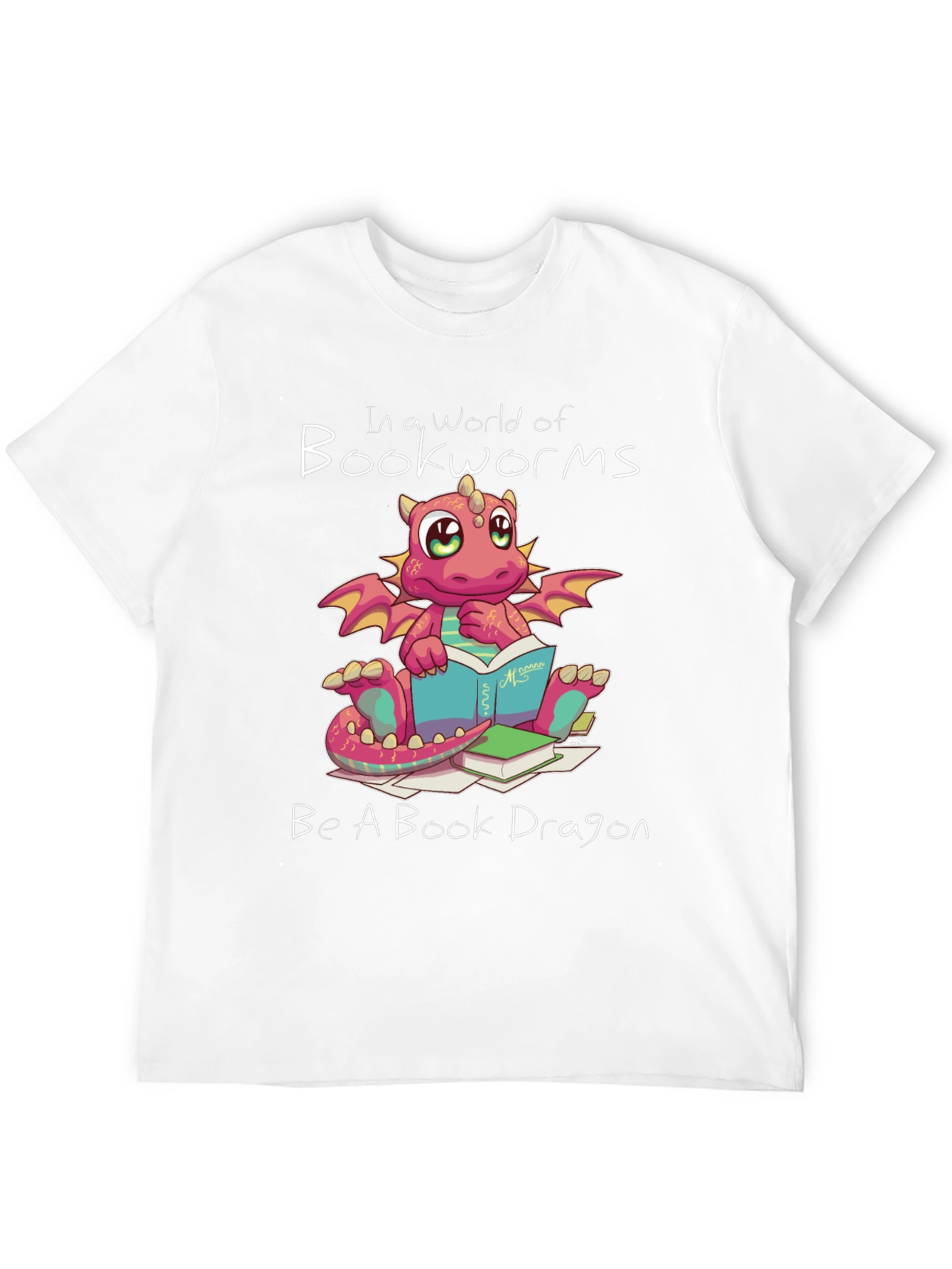 Book Dragon Graphic Tee - Reading Lovers T-Shirt