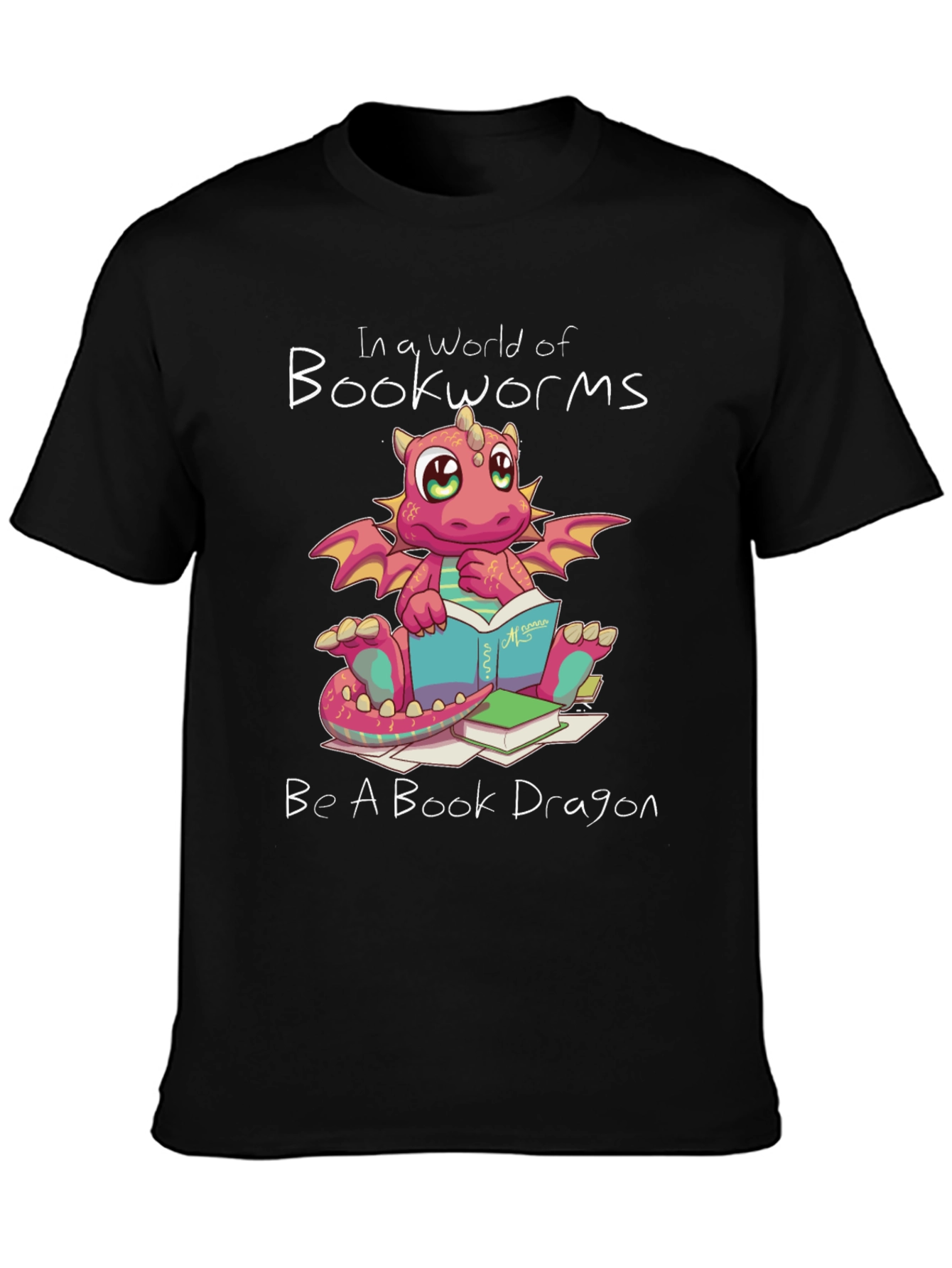Book Dragon Graphic Tee - Reading Lovers T-Shirt