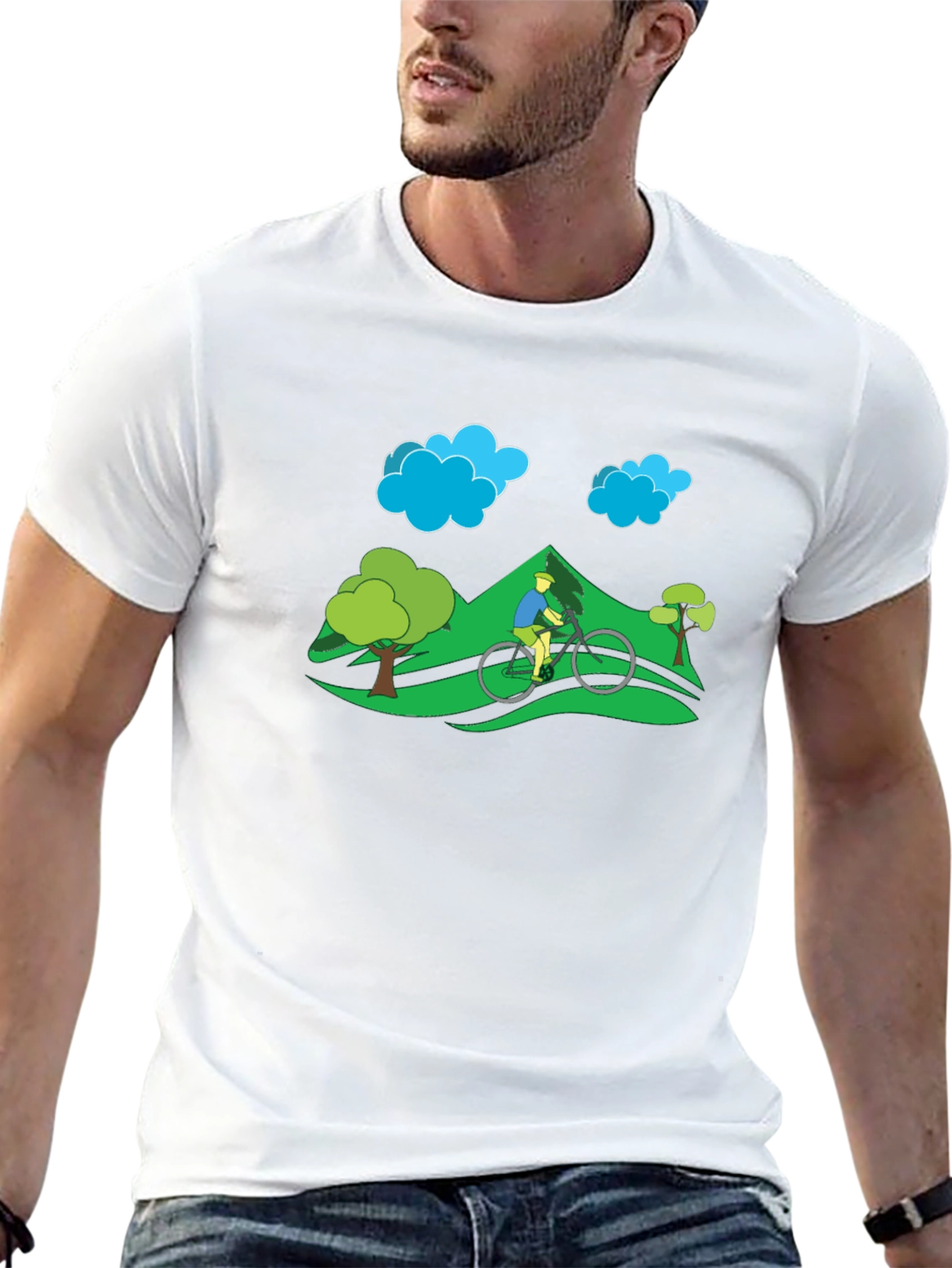 Mountain Bike Graphic Tee - Nature Adventure