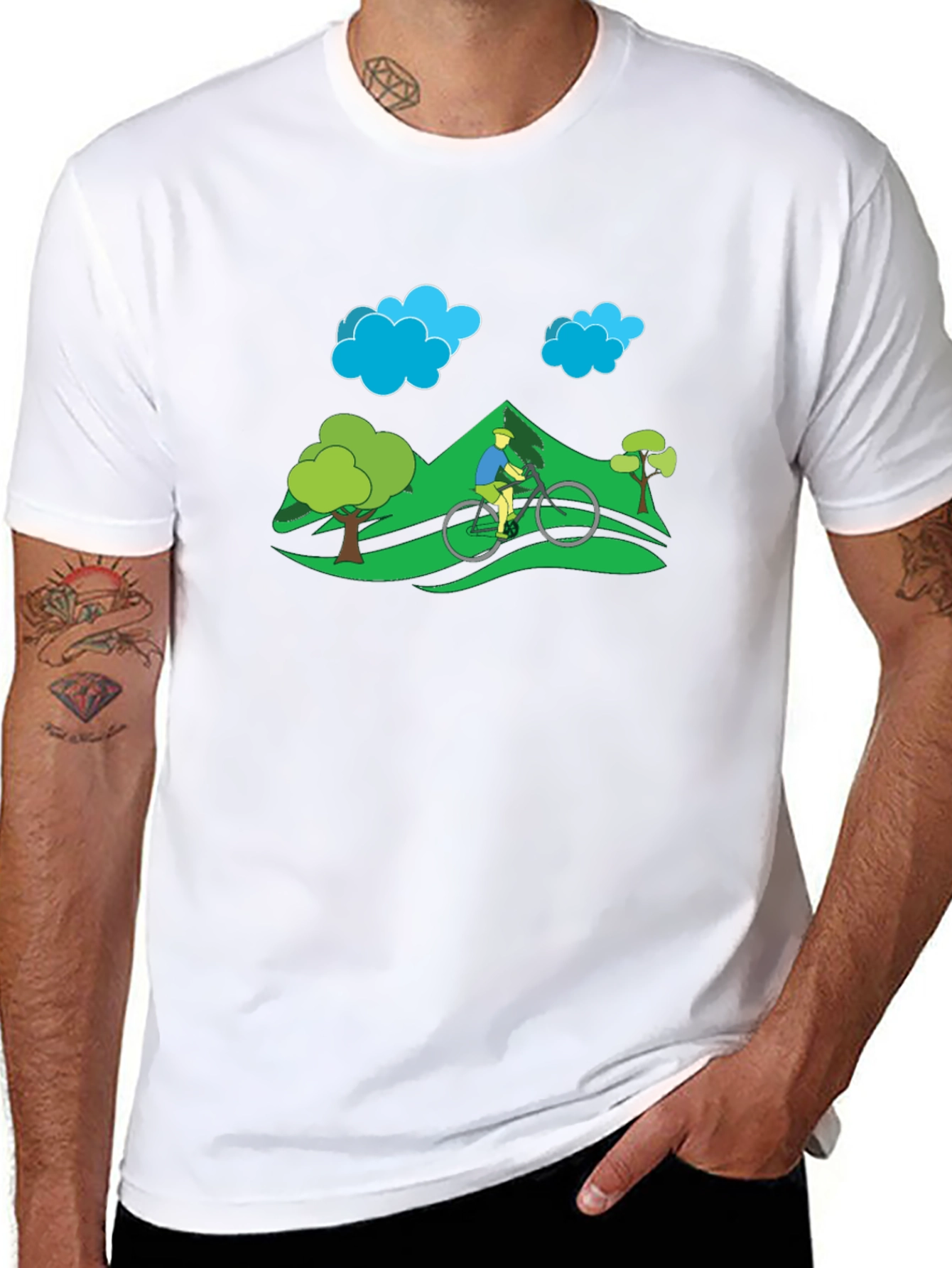 Mountain Bike Graphic Tee - Nature Adventure