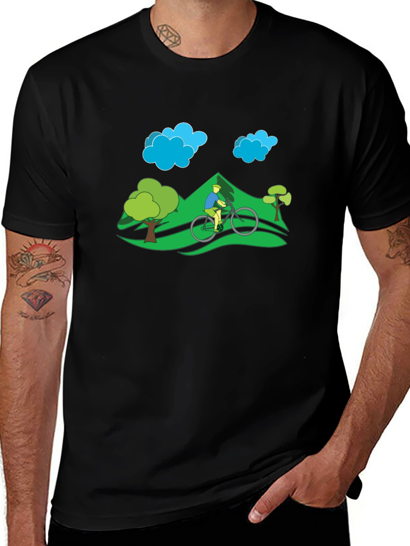 Mountain Bike Graphic Tee - Nature Adventure