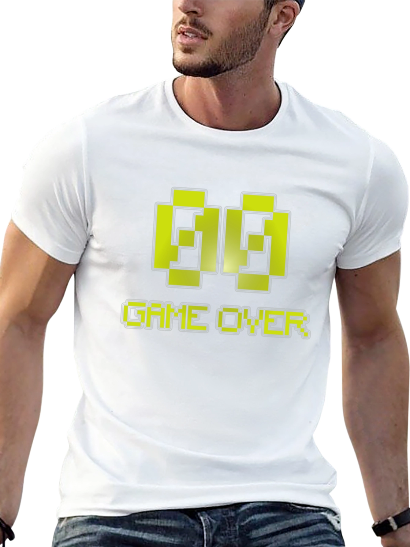 Game Over Pixel Art T-Shirt - Black