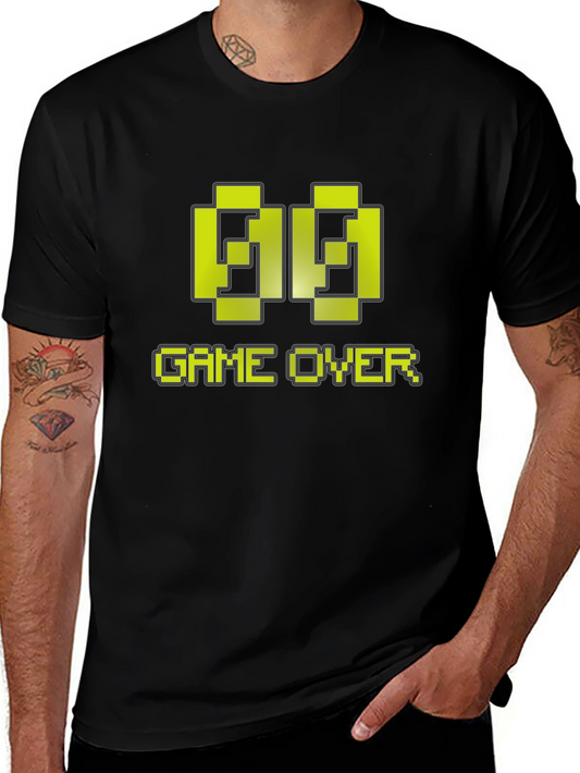 Game Over Pixel Art T-Shirt - Black
