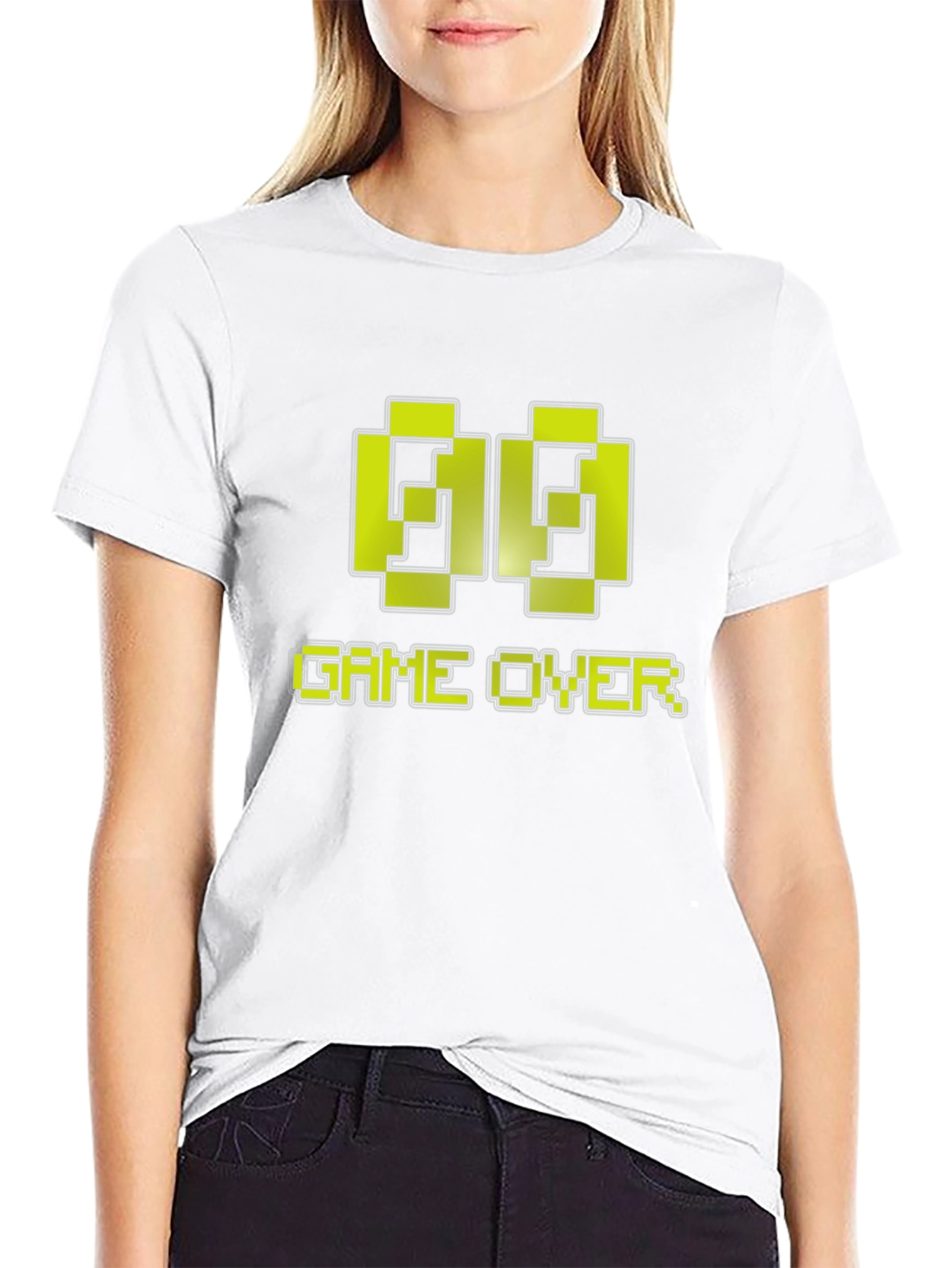 Game Over Pixel Art T-Shirt - Black