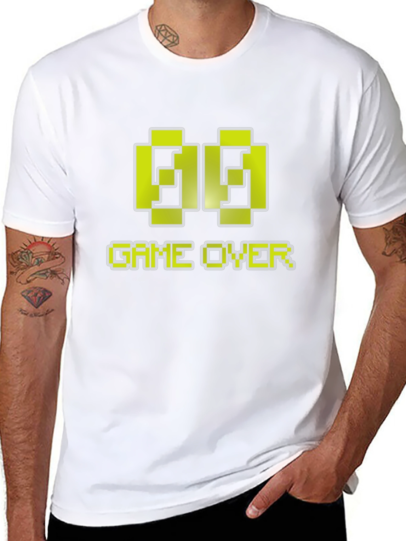 Game Over Pixel Art T-Shirt - Black
