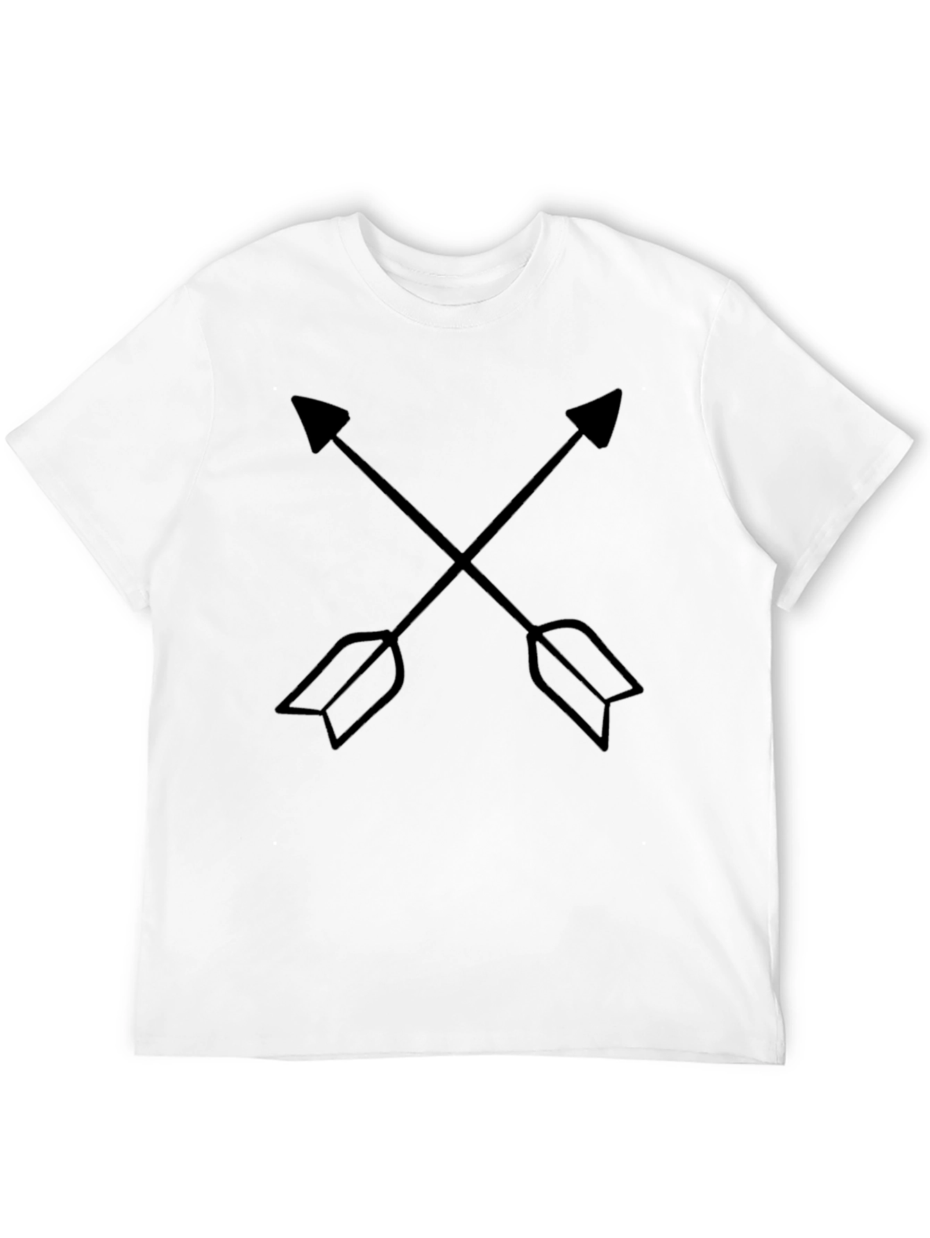 Crossed Arrows Graphic Tee - Black Casual Shirt