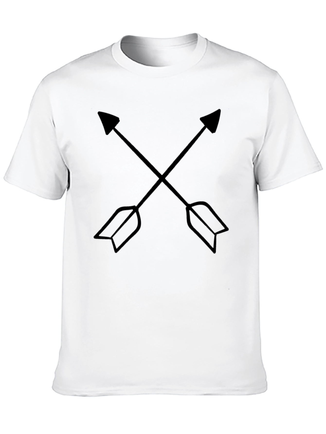 Crossed Arrows Graphic Tee - Black Casual Shirt