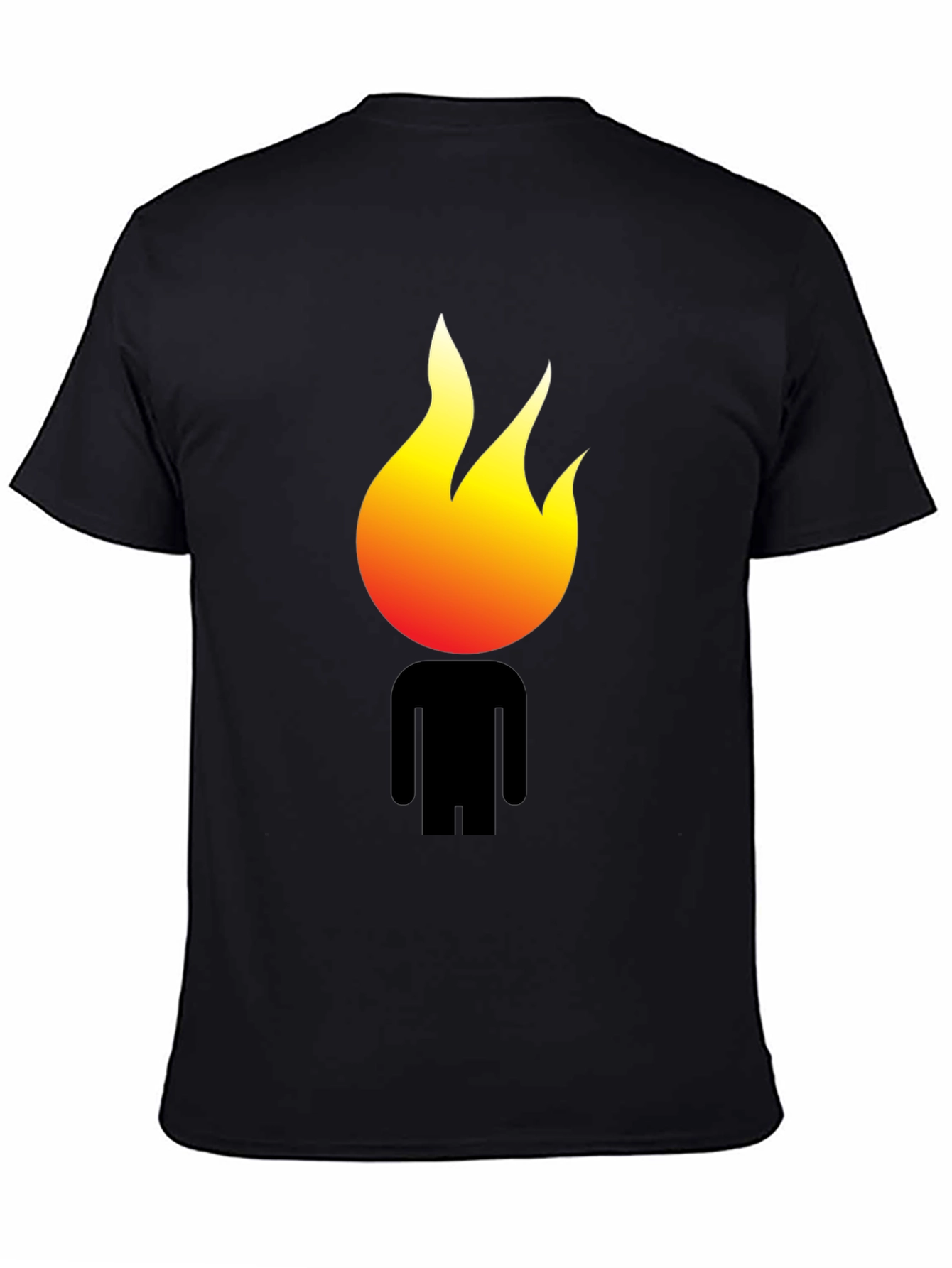 Flame Head Graphic Black T-Shirt
