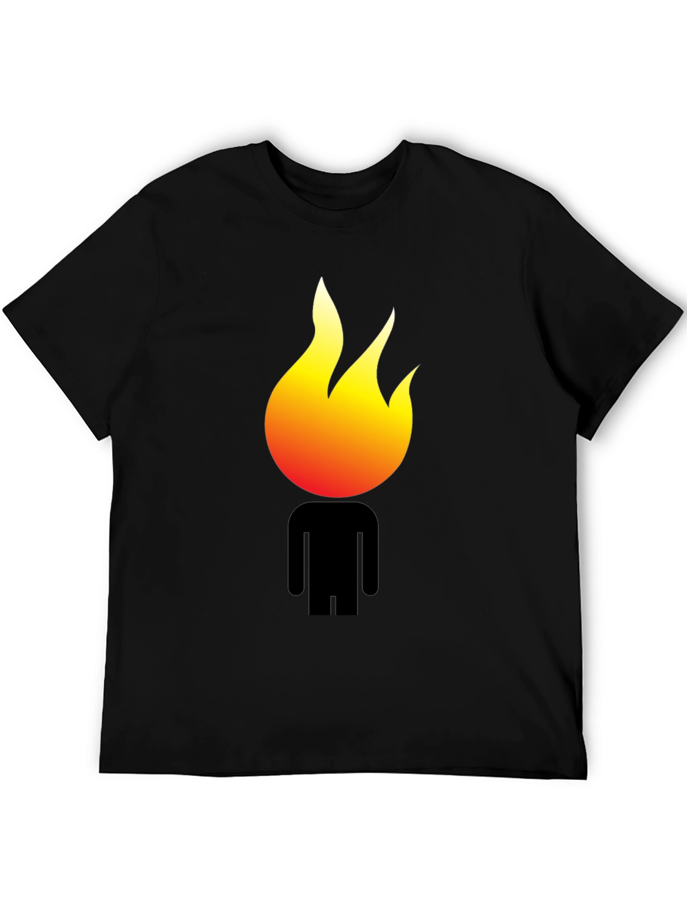 Flame Head Graphic Black T-Shirt