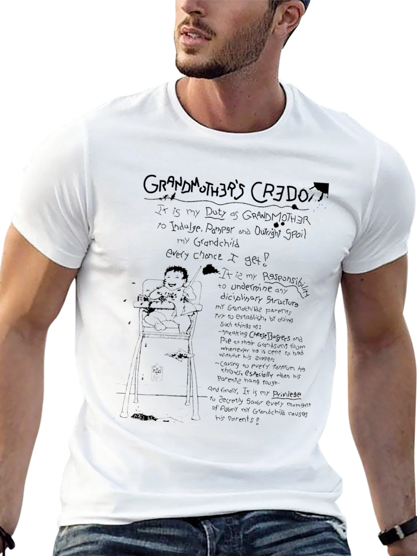 Grandmothers Credo T-Shirt Funny Grandparent Tee