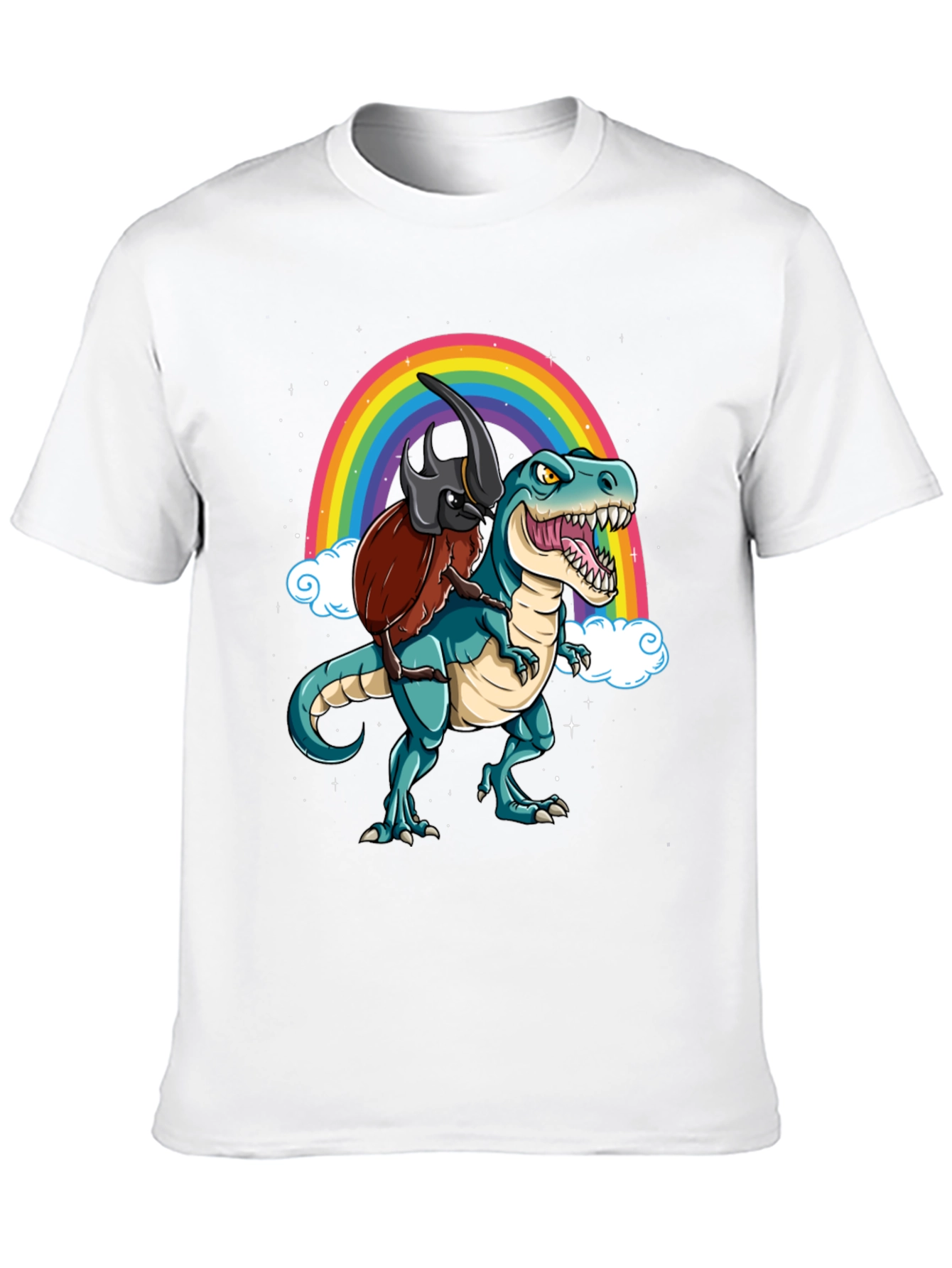 Dino & Beetle Rainbow T-Shirt