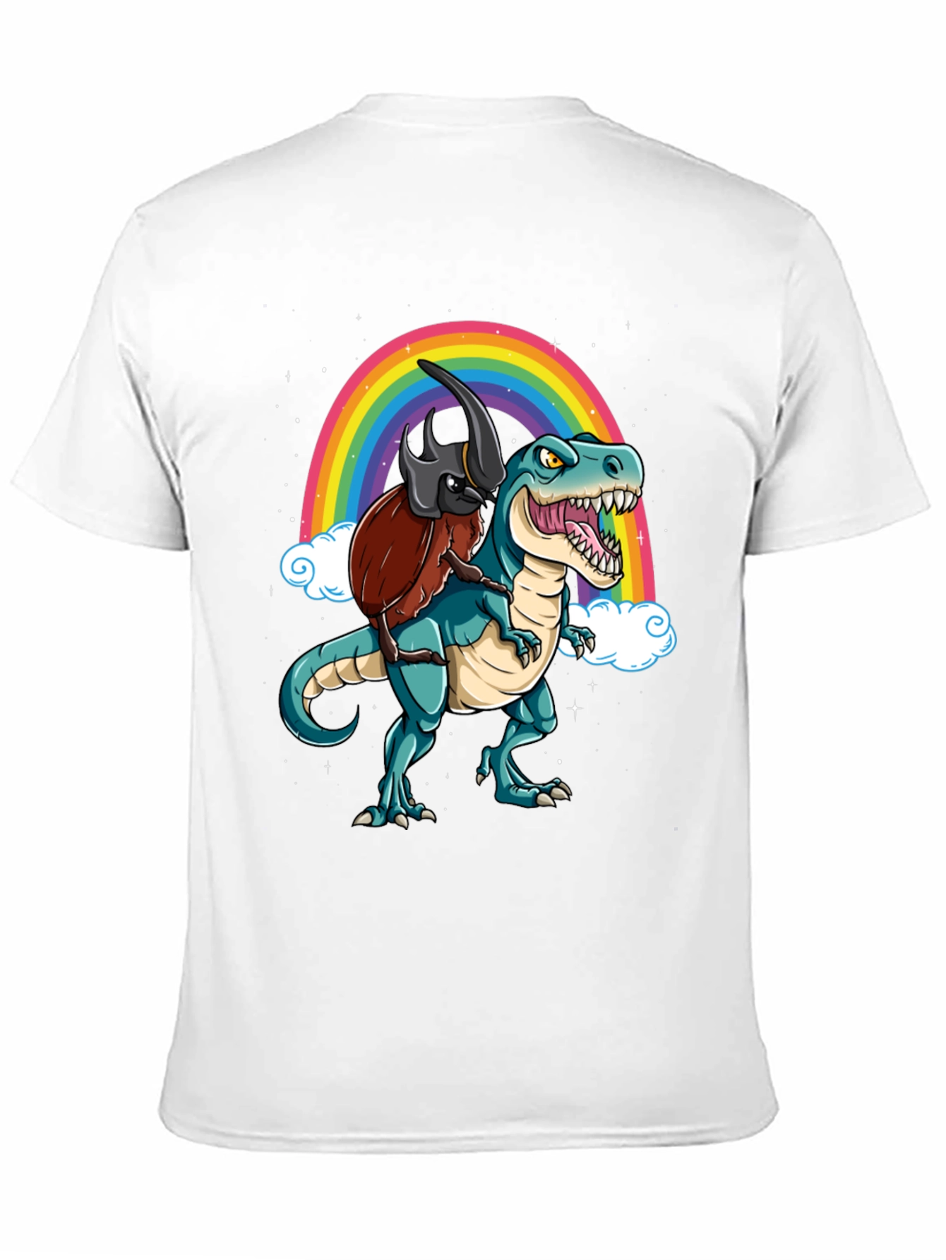 Dino & Beetle Rainbow T-Shirt