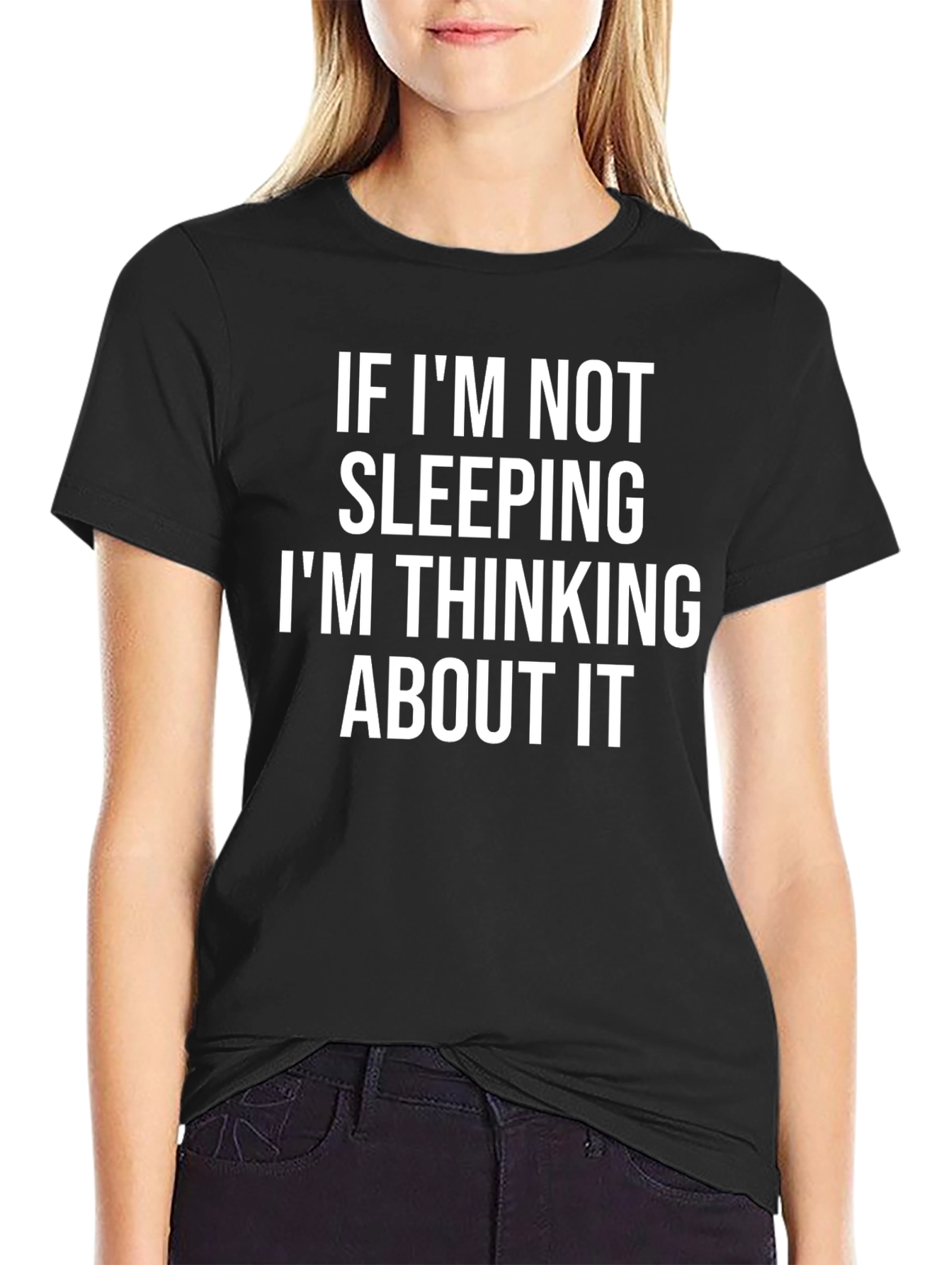 Sleeping Quote Black Graphic Tee