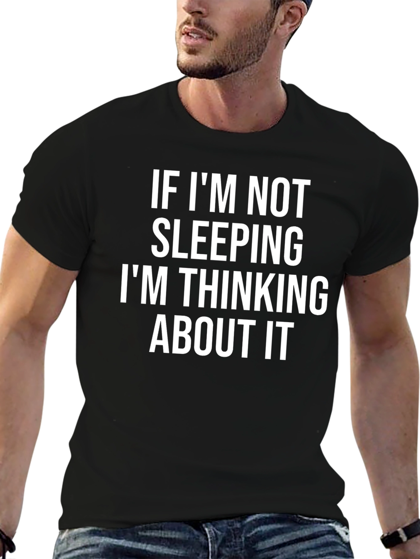 Sleeping Quote Black Graphic Tee