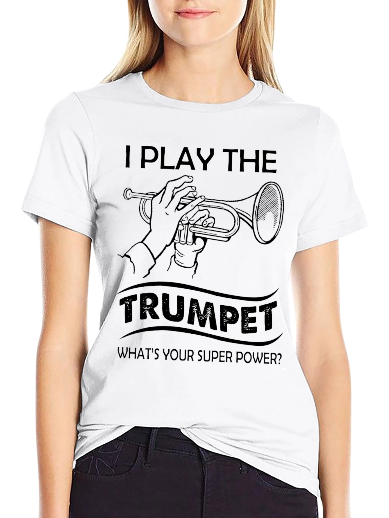 I Play Trumpet Mens Black Graphic Tee