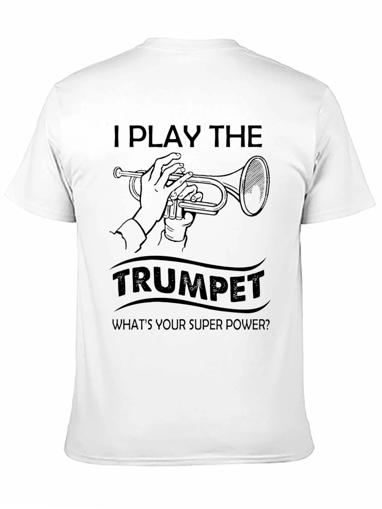 I Play Trumpet Mens Black Graphic Tee