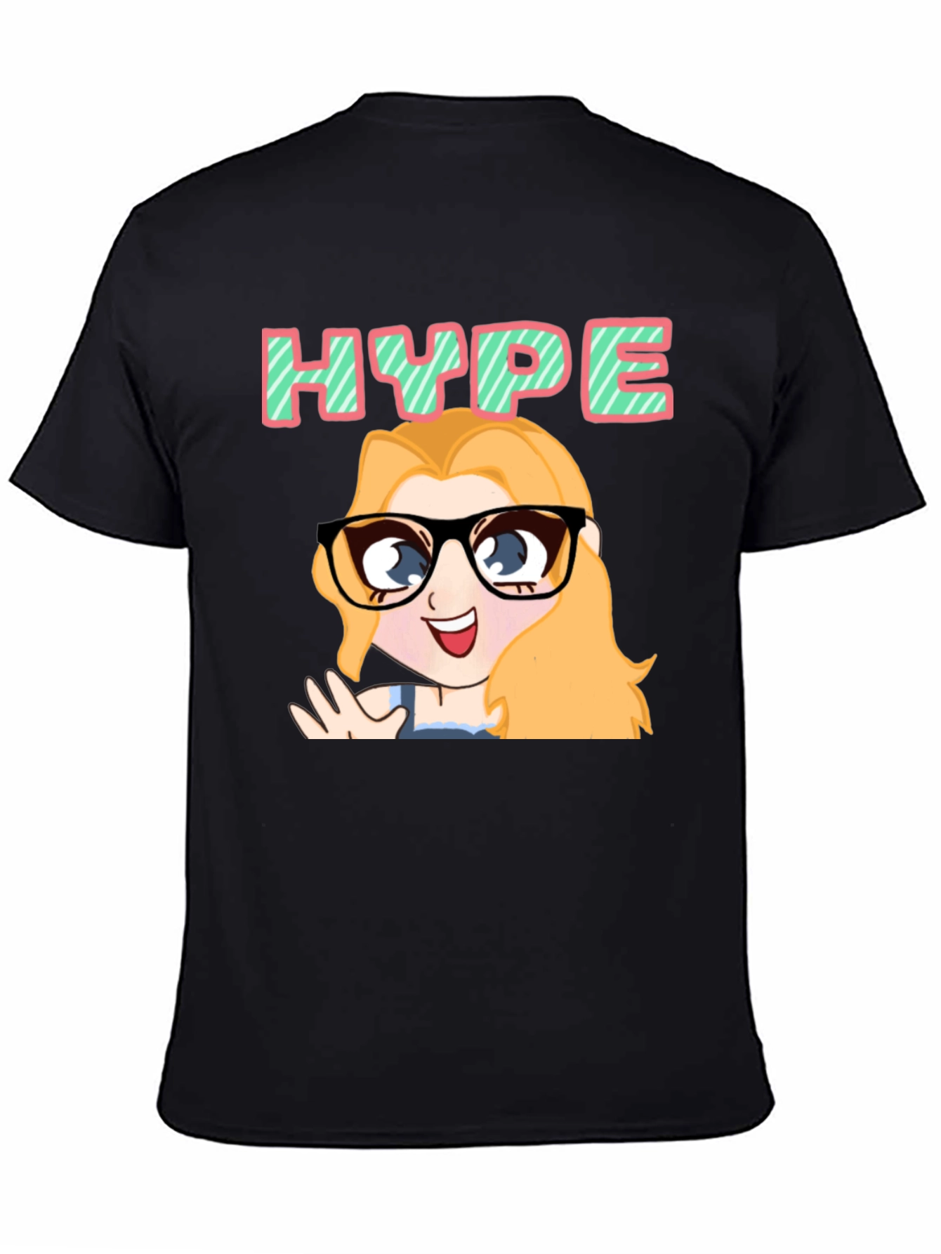 Hype Cartoon Graphic Black T-Shirt