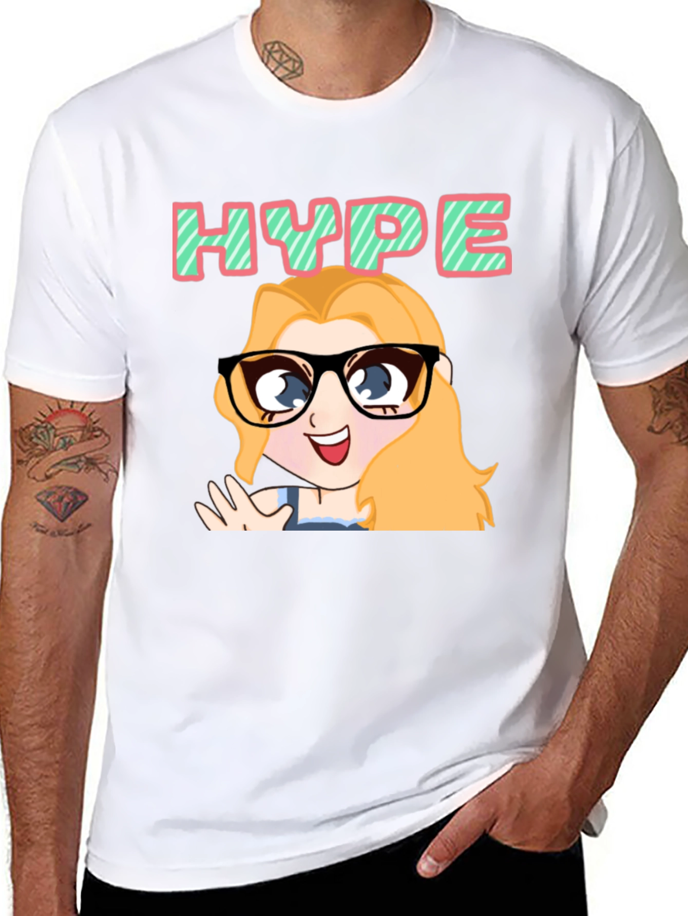 Hype Cartoon Graphic Black T-Shirt