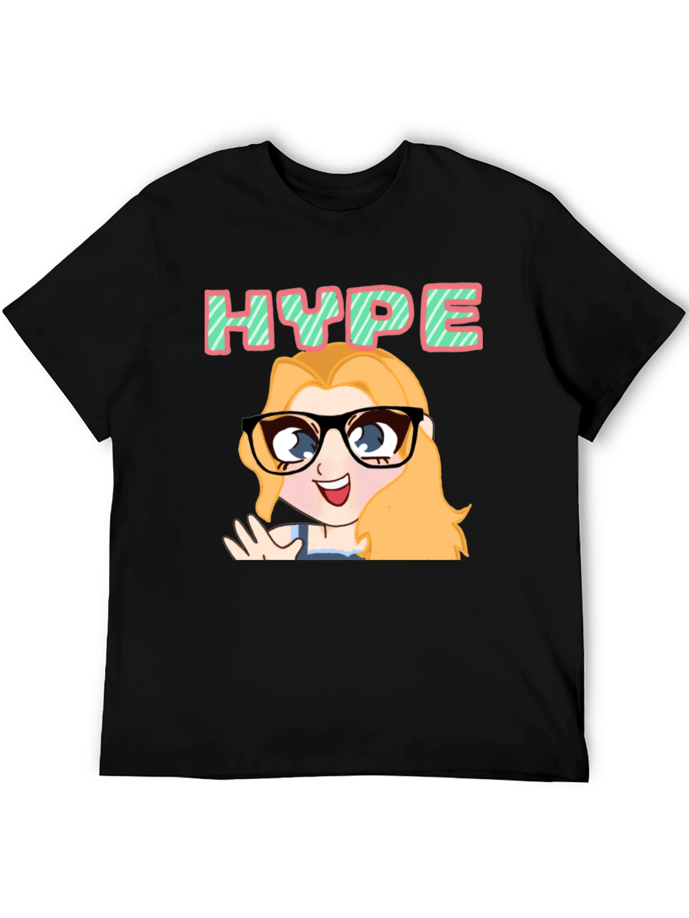 Hype Cartoon Graphic Black T-Shirt