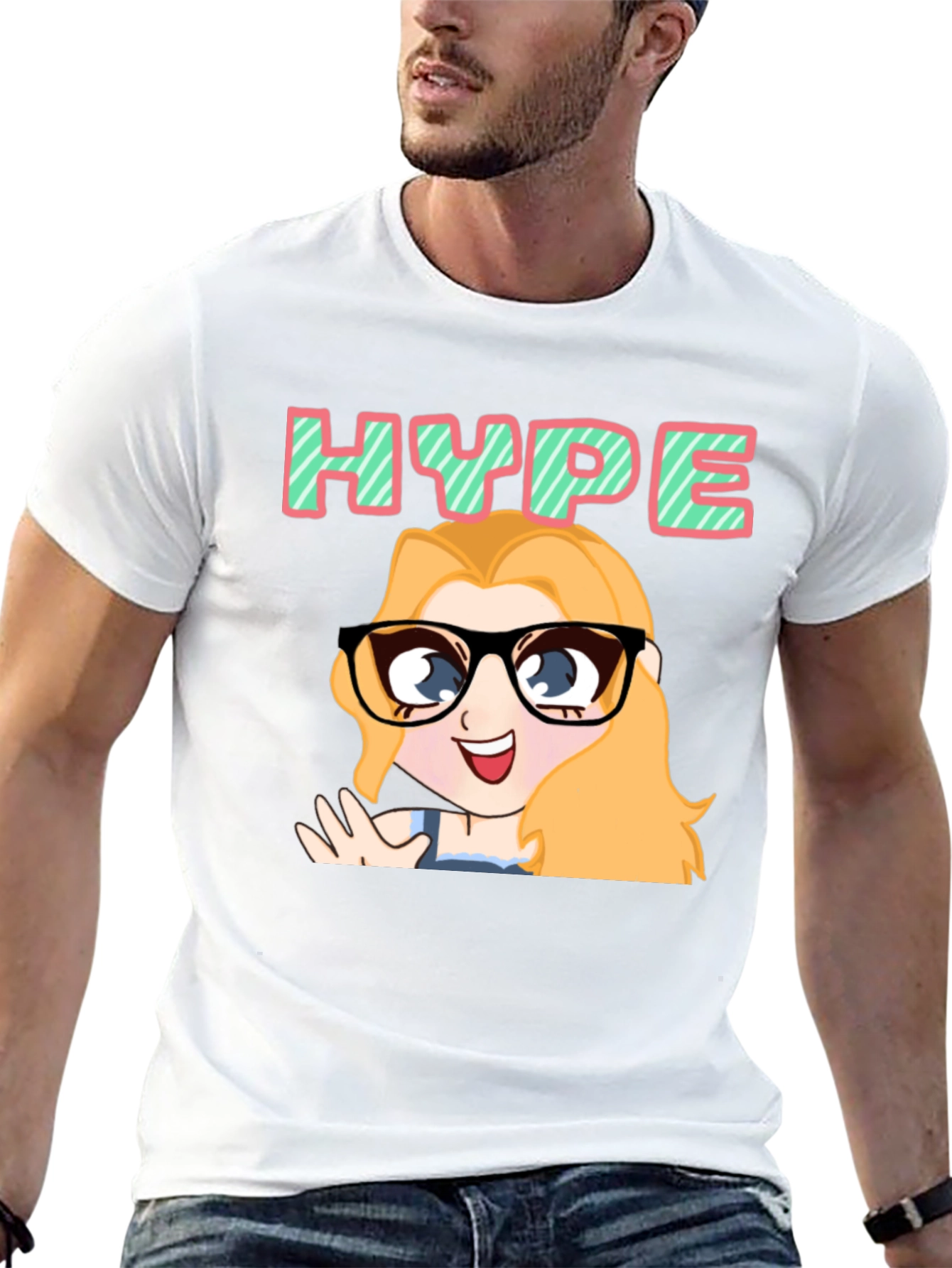 Hype Cartoon Graphic Black T-Shirt