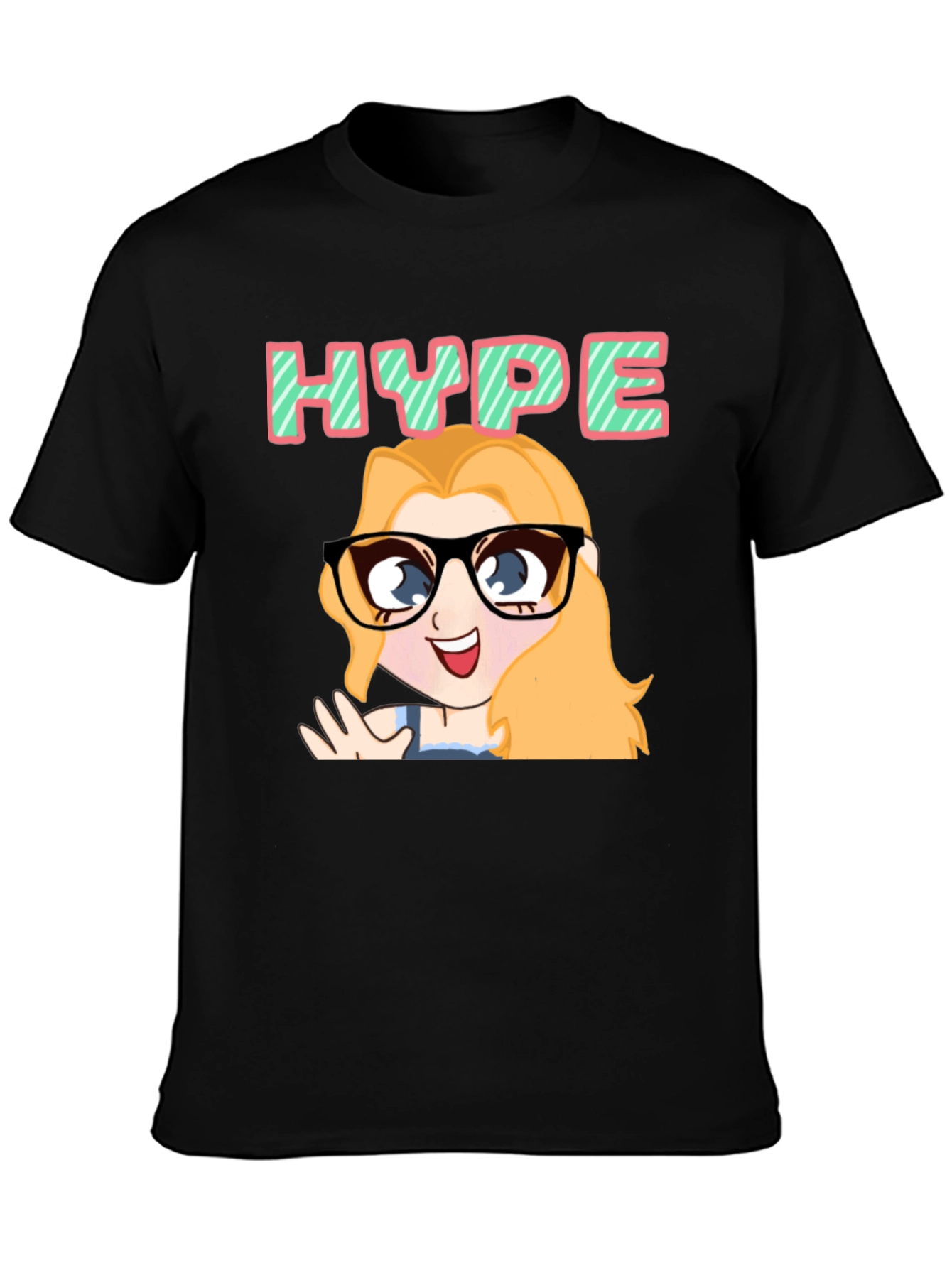 Hype Cartoon Graphic Black T-Shirt