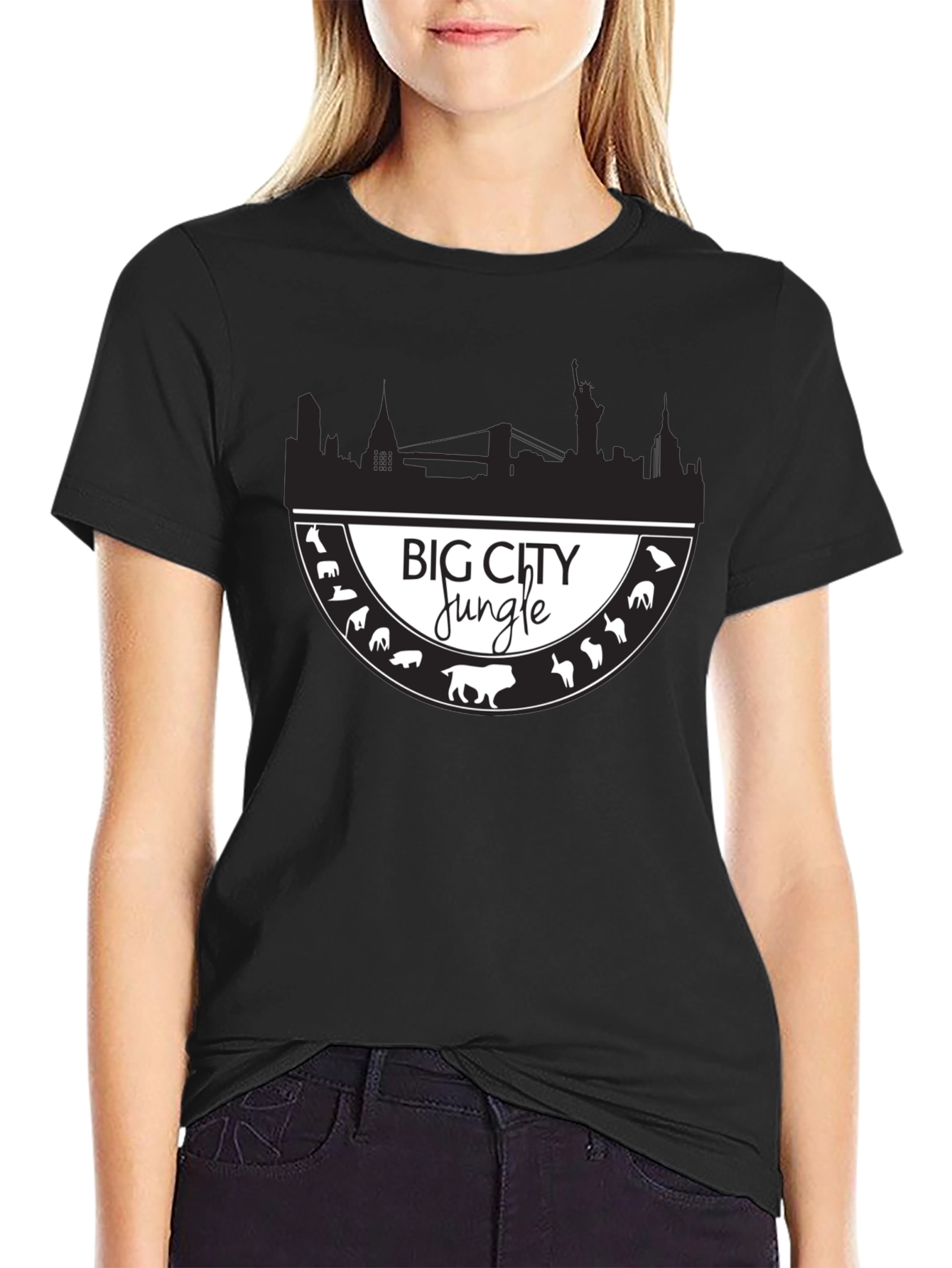 Big City Jungle Mens Graphic T-Shirt