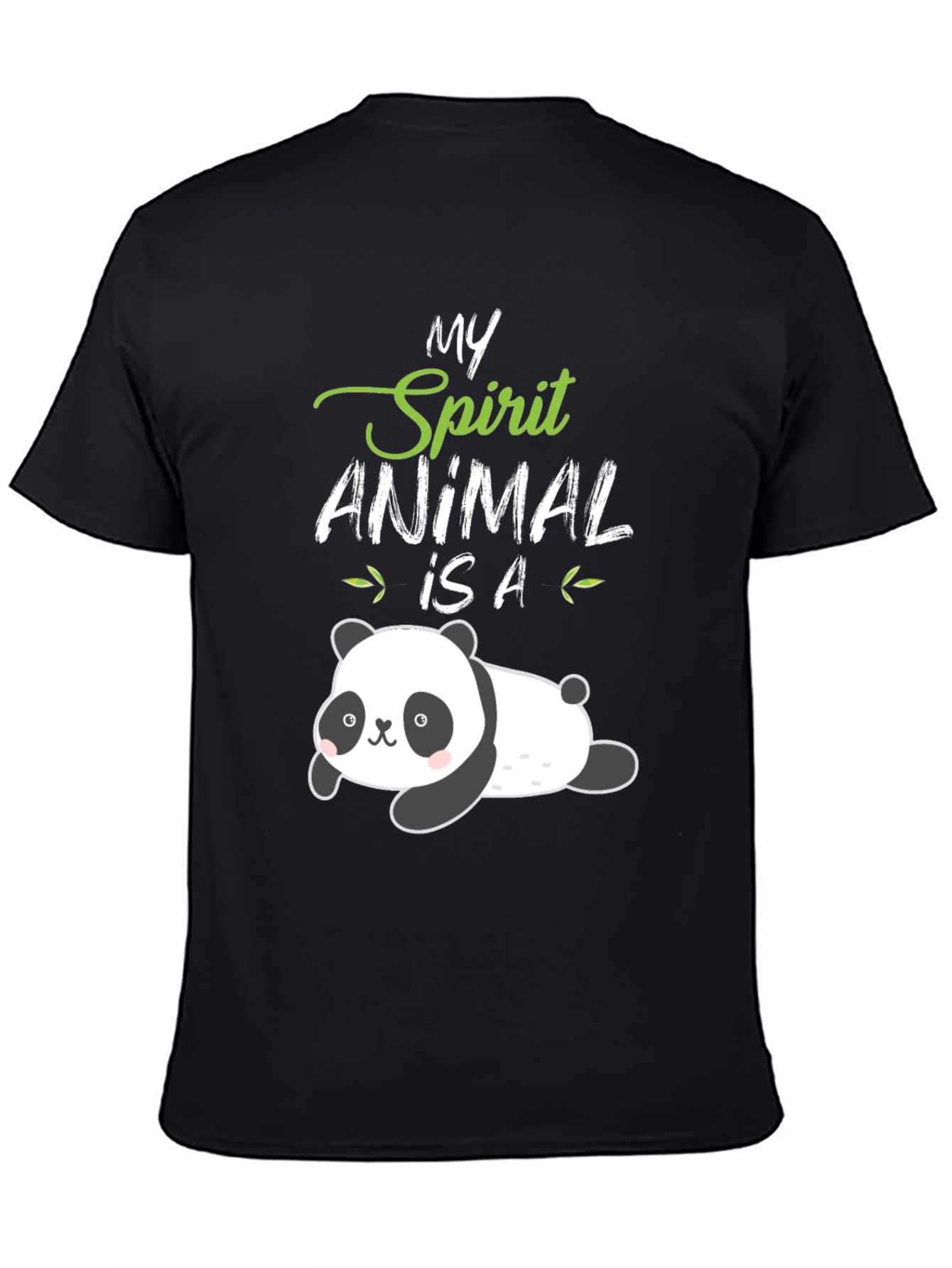 My Spirit Animal Panda Black T-Shirt