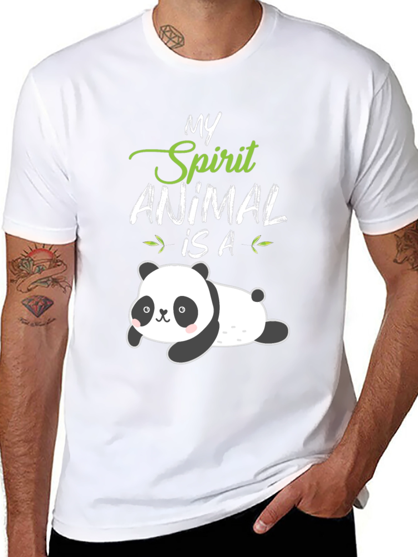 My Spirit Animal Panda Black T-Shirt
