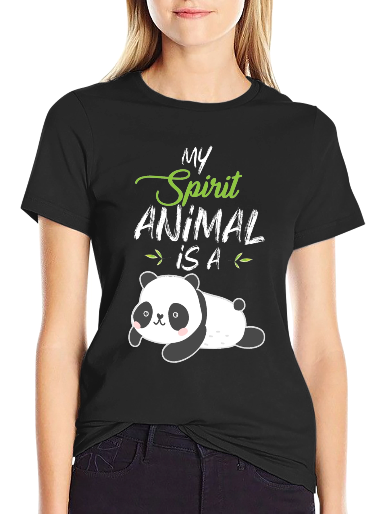 My Spirit Animal Panda Black T-Shirt