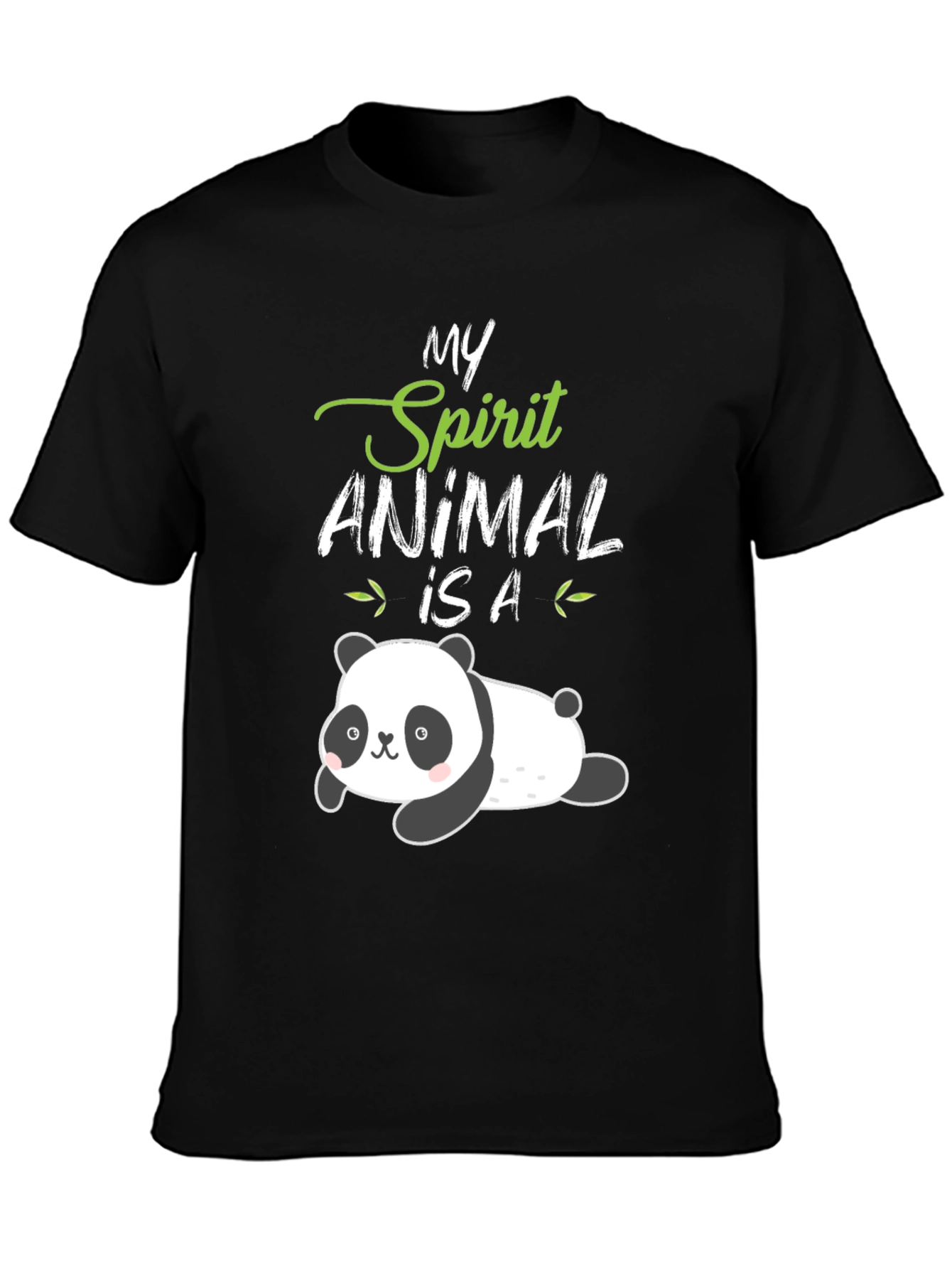 My Spirit Animal Panda Black T-Shirt