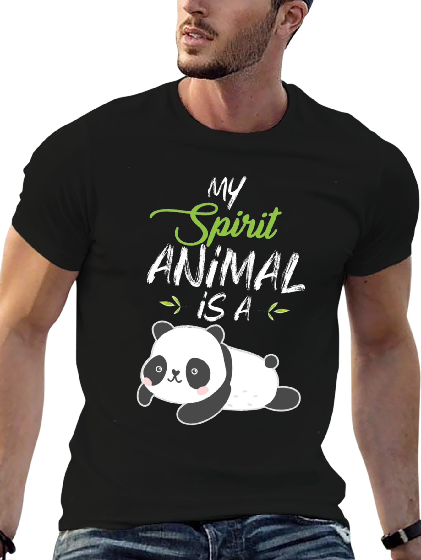 My Spirit Animal Panda Black T-Shirt