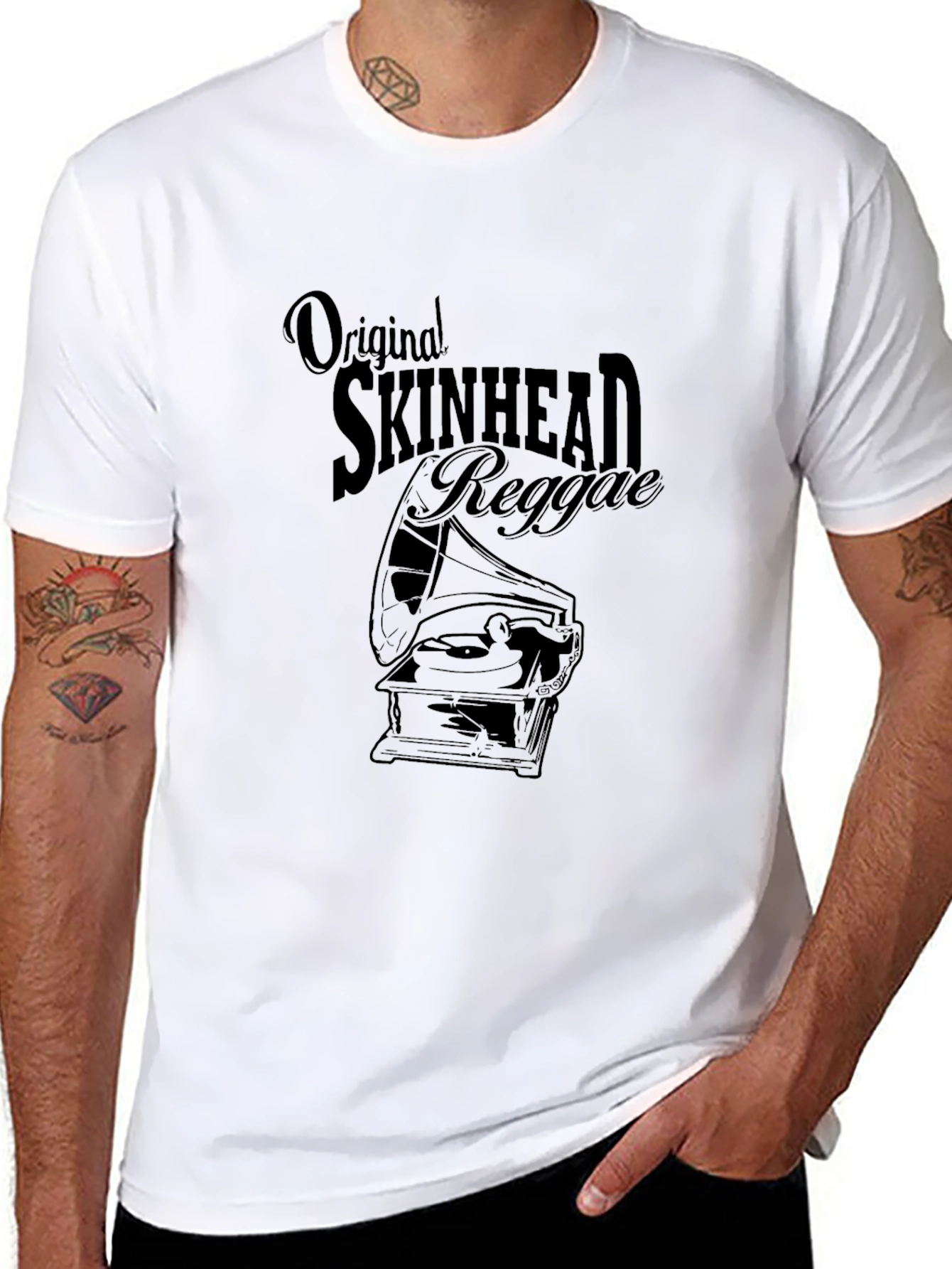Original Skinhead Reggae Black Graphic Tee