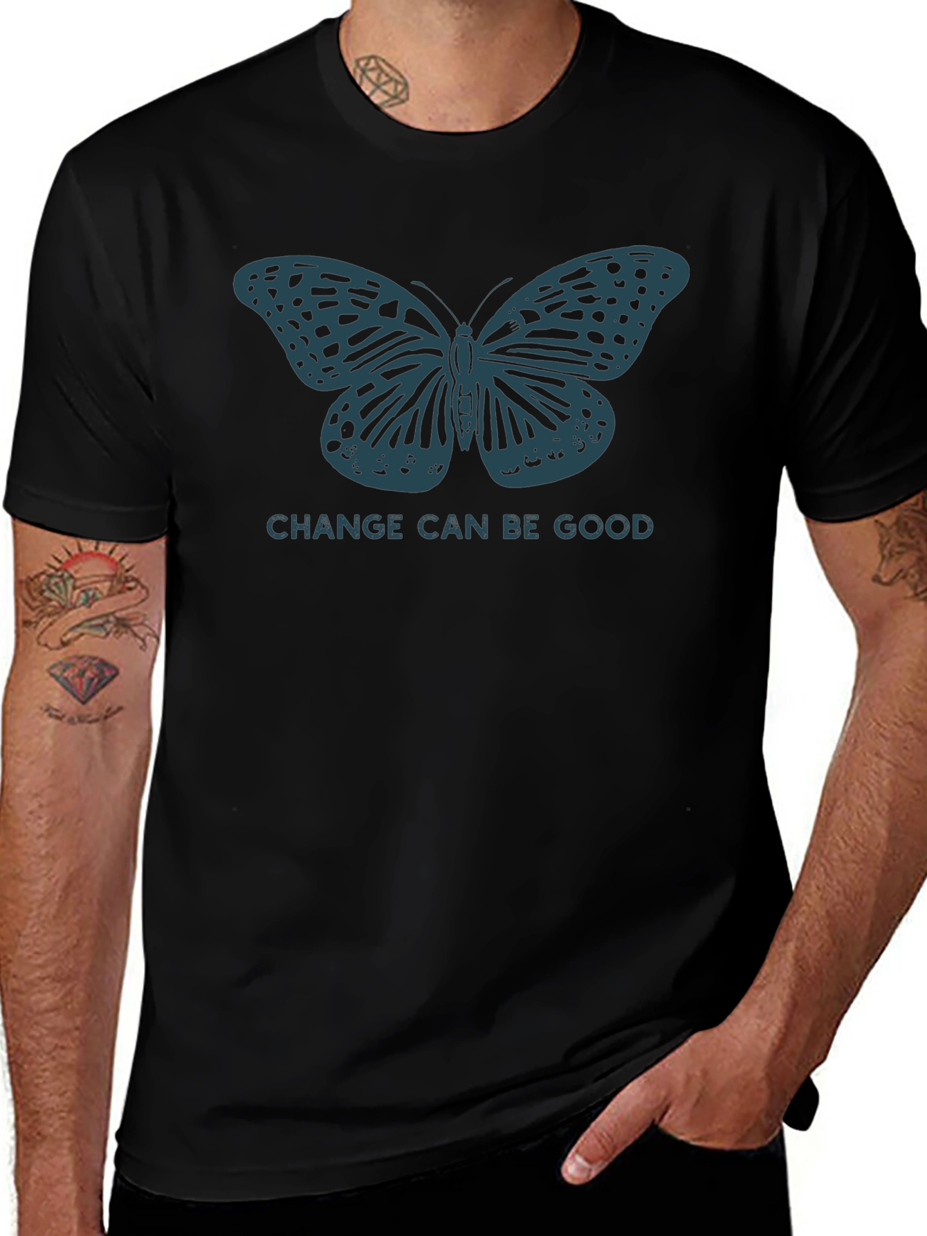 Butterfly Change is Good Mens Graphic Tee