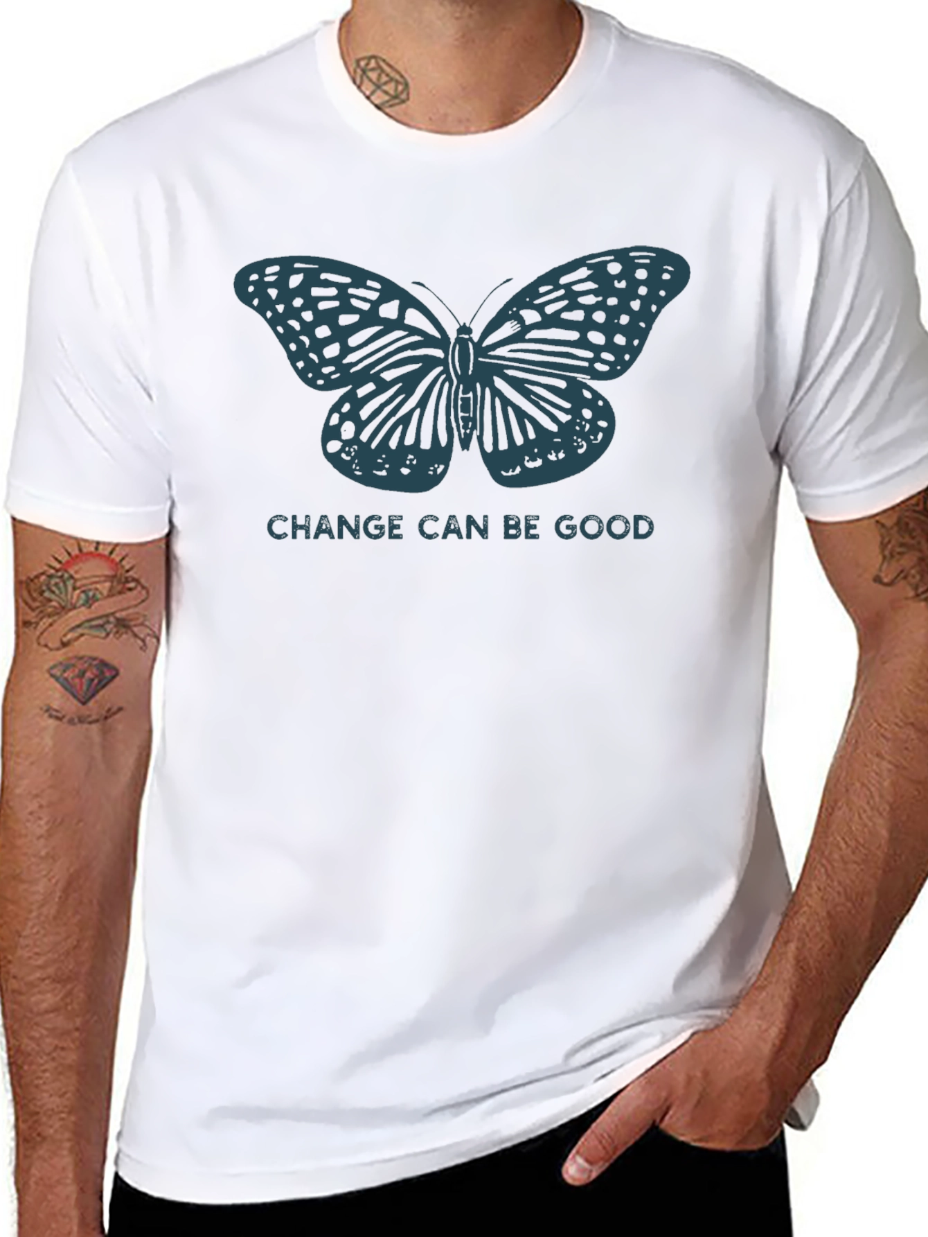 Butterfly Change is Good Mens Graphic Tee