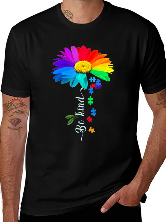 Be Kind Rainbow Autism Awareness T-Shirt