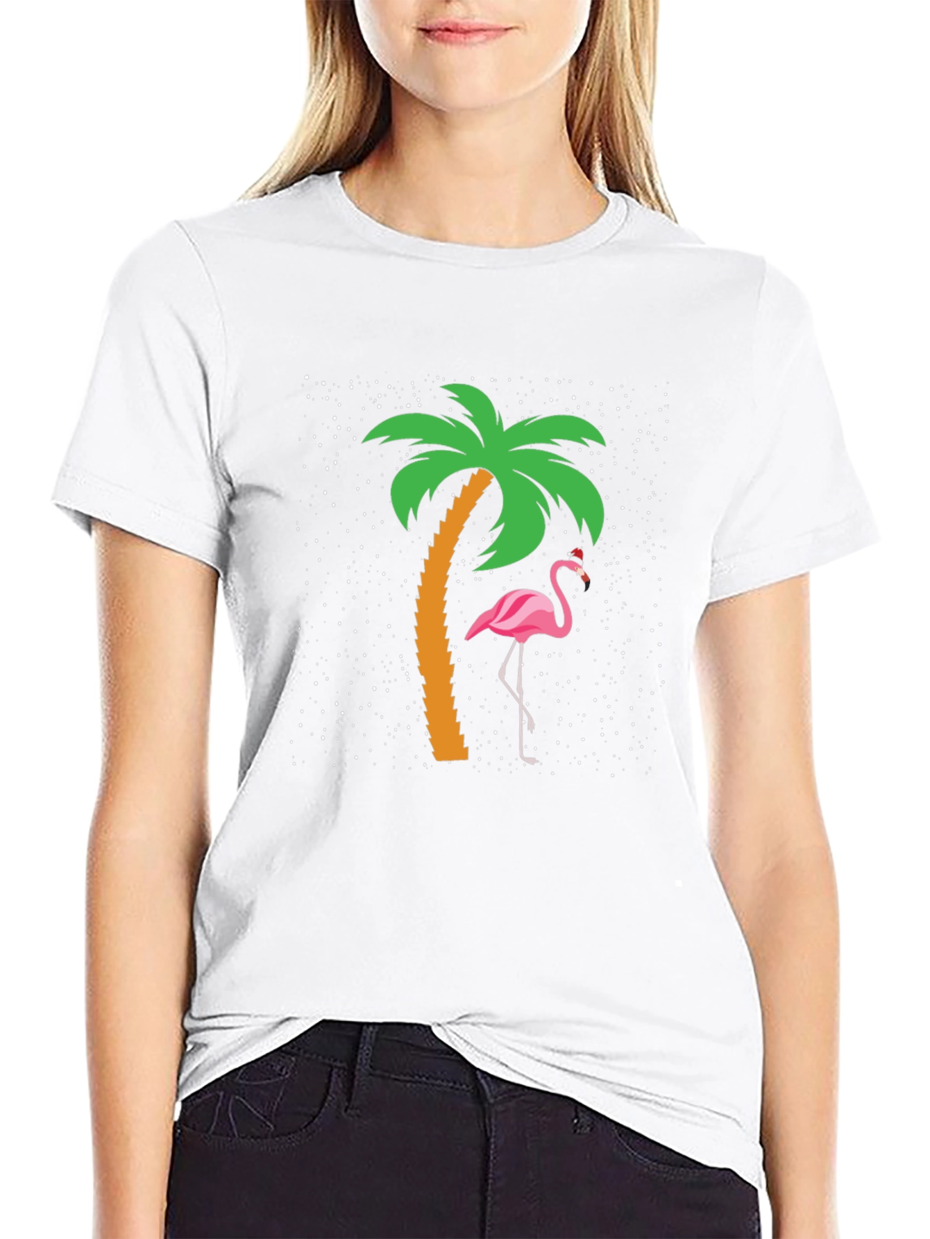 Tropical Flamingo Christmas Graphic Tee