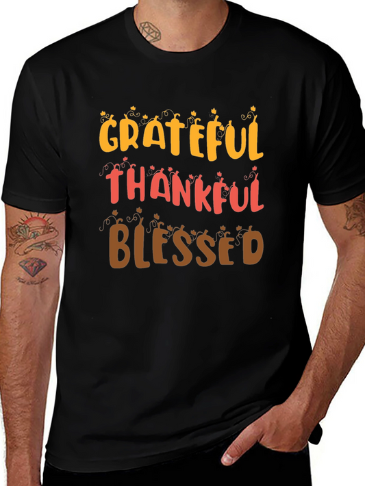 Grateful Thankful Blessed Fall T-Shirt