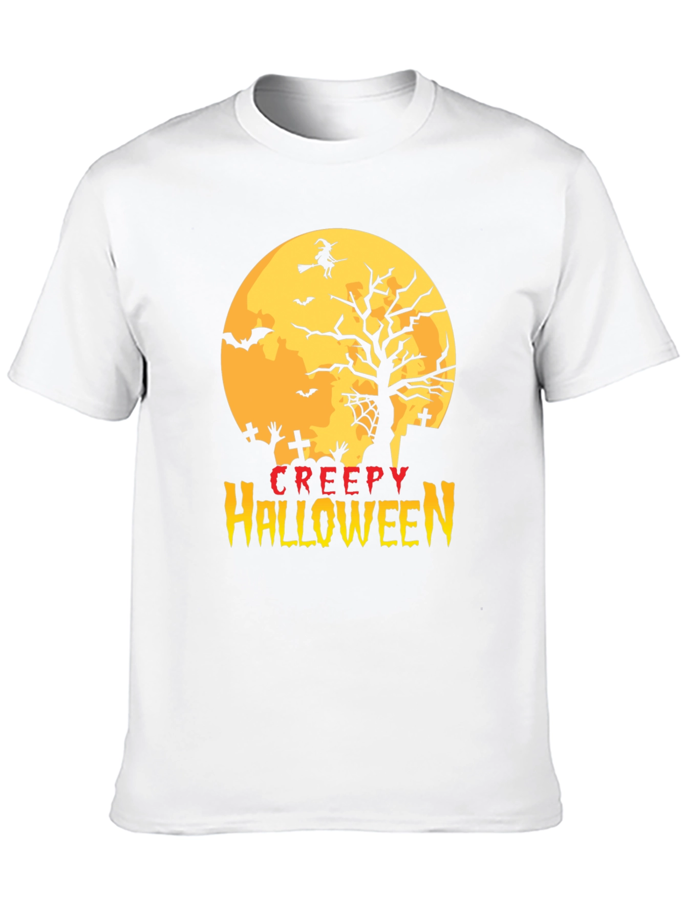 Creepy Halloween T-Shirt - Spooky Witch Design