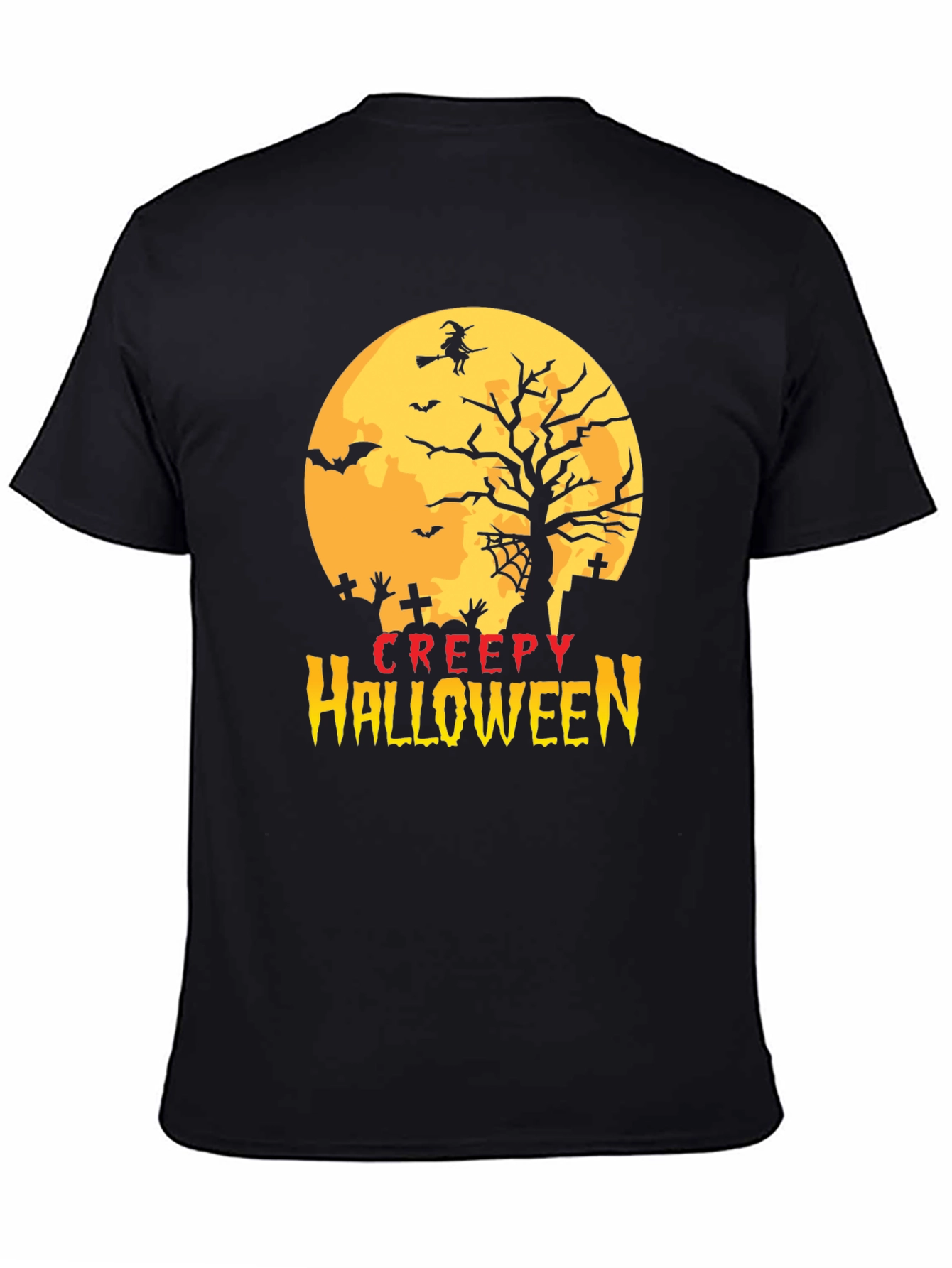 Creepy Halloween T-Shirt - Spooky Witch Design