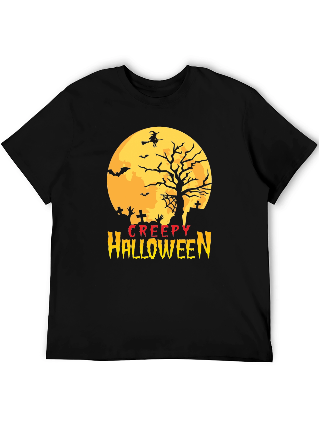 Creepy Halloween T-Shirt - Spooky Witch Design