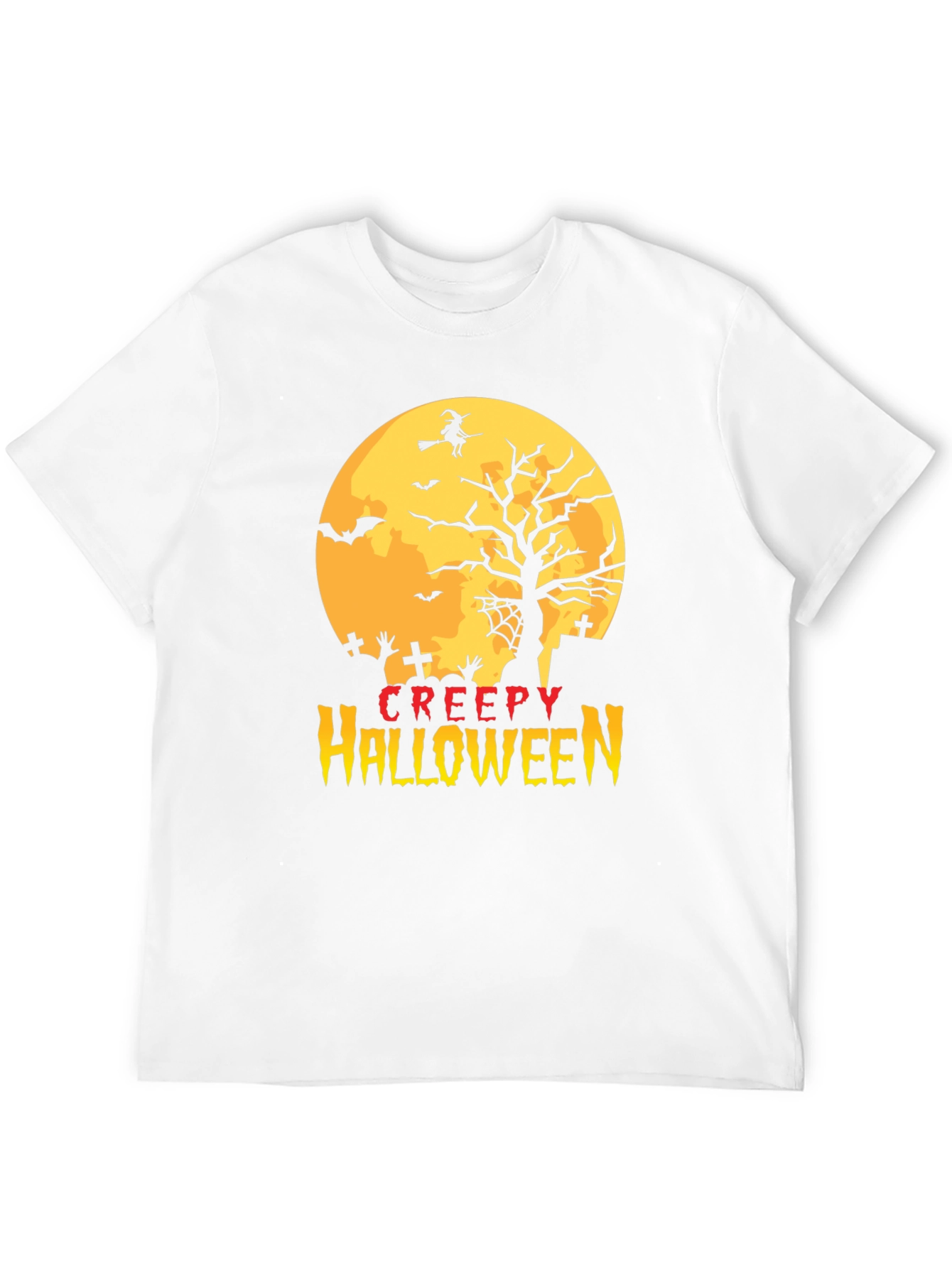 Creepy Halloween T-Shirt - Spooky Witch Design